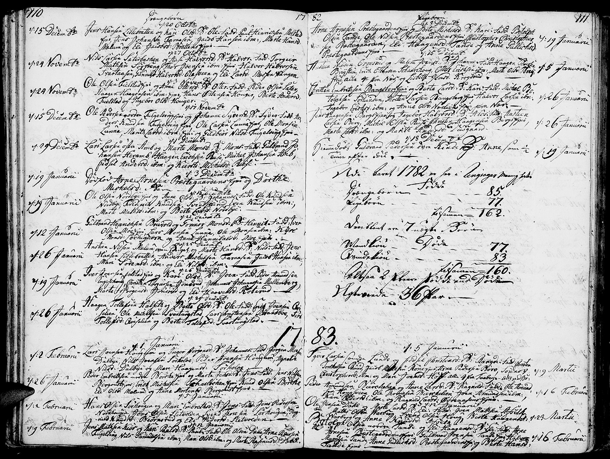 Ringsaker prestekontor, SAH/PREST-014/K/Ka/L0003: Parish register (official) no. 3, 1775-1798, p. 110-111