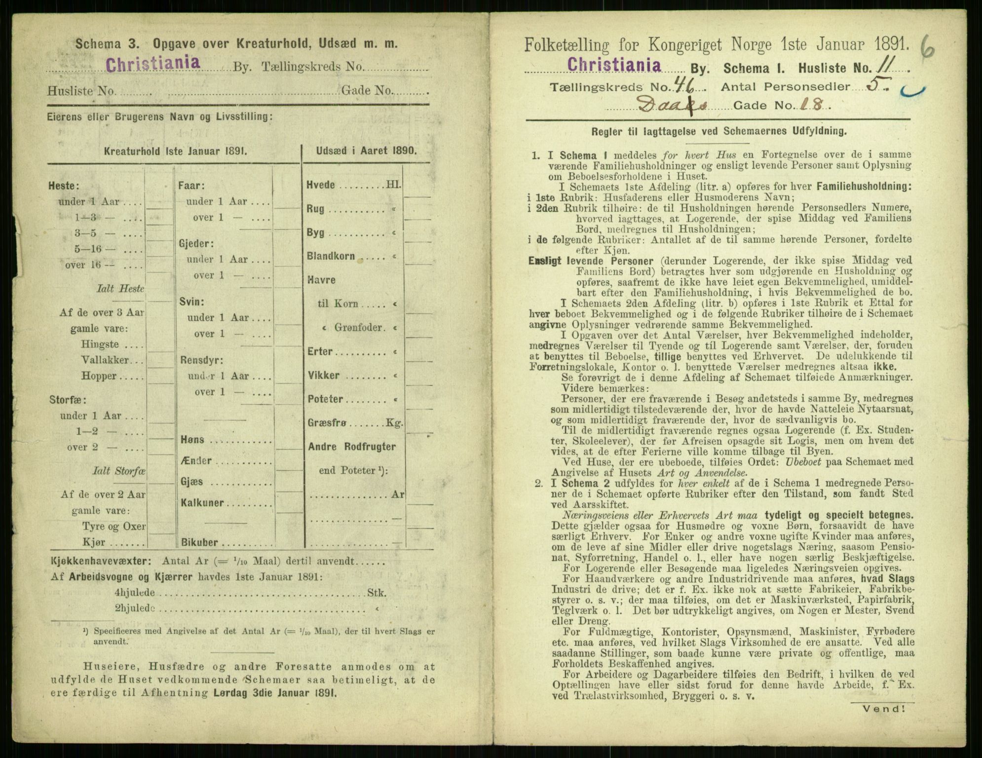 RA, 1891 census for 0301 Kristiania, 1891, p. 28006