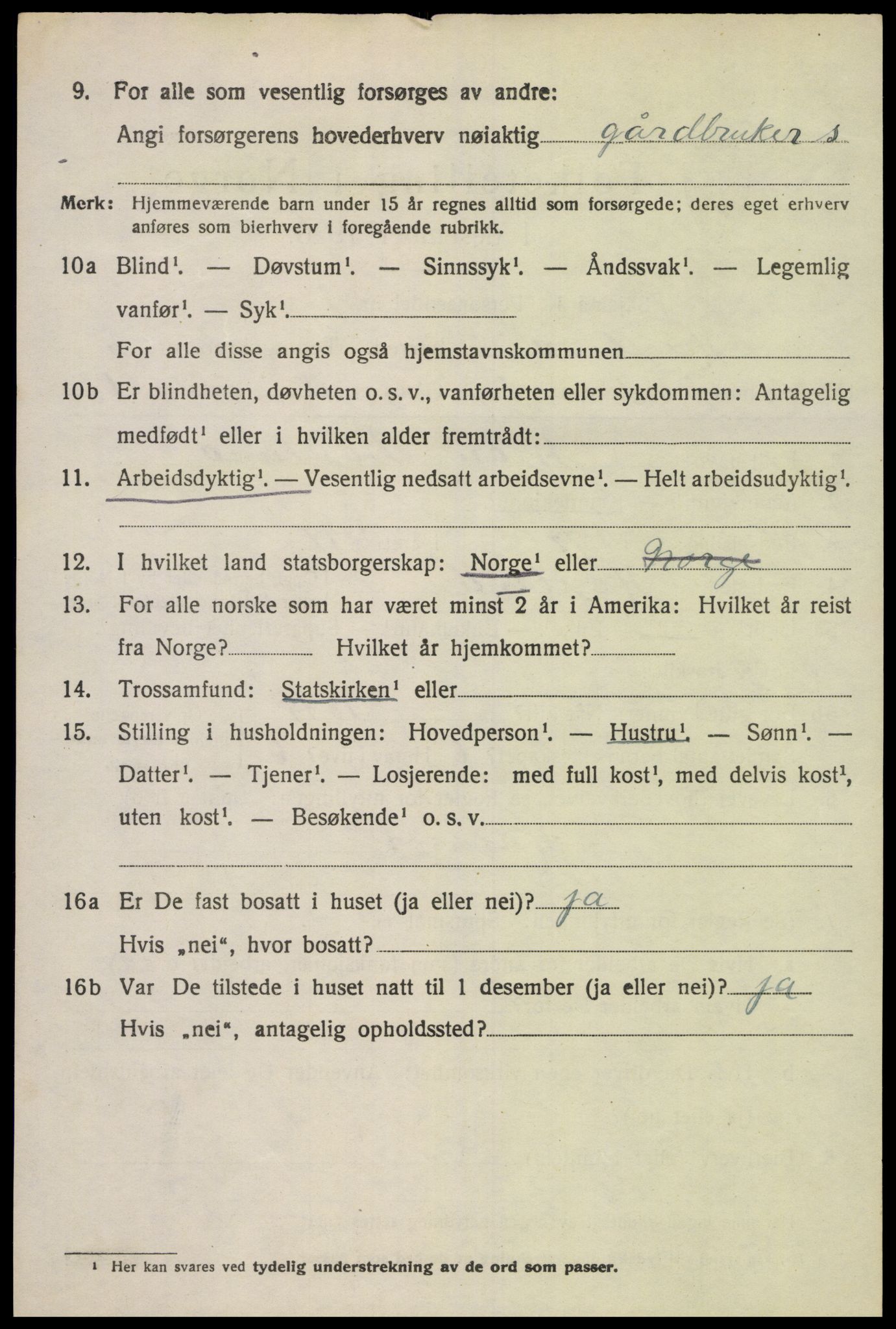 SAK, 1920 census for Hægeland, 1920, p. 1974