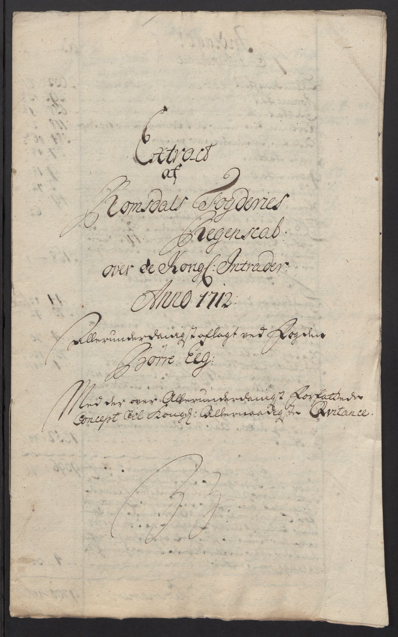 Rentekammeret inntil 1814, Reviderte regnskaper, Fogderegnskap, RA/EA-4092/R55/L3661: Fogderegnskap Romsdal, 1712, p. 263