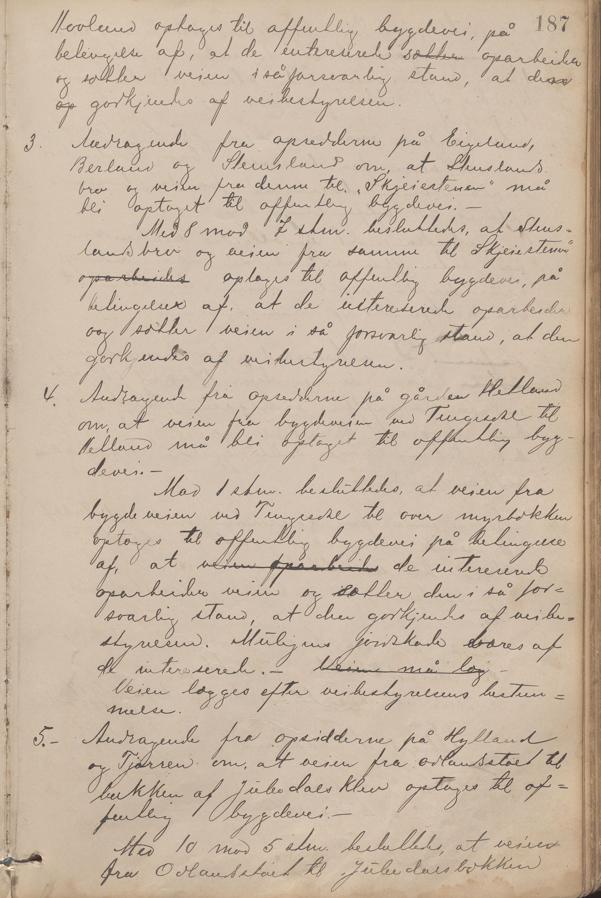 Bjerkreim kommune - Formannskapet/Sentraladministrasjonen, IKAR/K-101531/A/Aa/L0002: Møtebok, 1884-1903, p. 187a