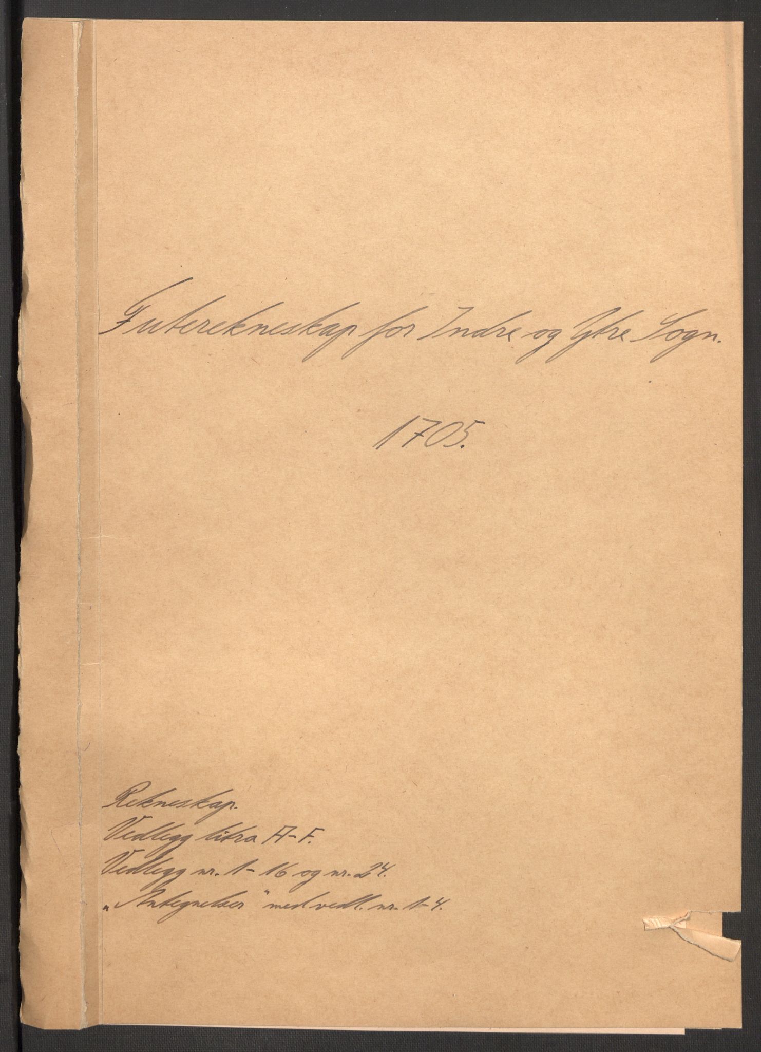 Rentekammeret inntil 1814, Reviderte regnskaper, Fogderegnskap, RA/EA-4092/R52/L3314: Fogderegnskap Sogn, 1705-1707, p. 2