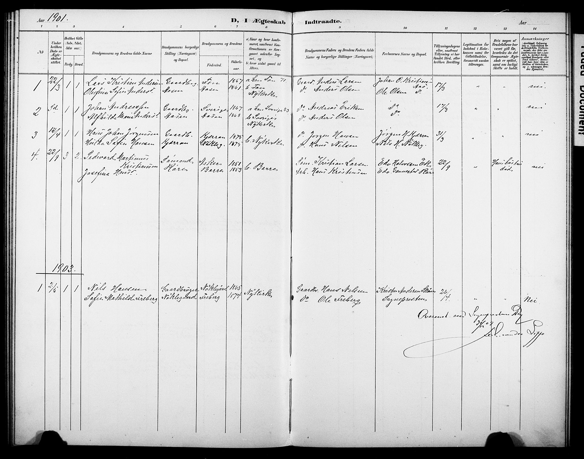 Borre kirkebøker, SAKO/A-338/G/Gb/L0003: Parish register (copy) no. II 3, 1893-1905