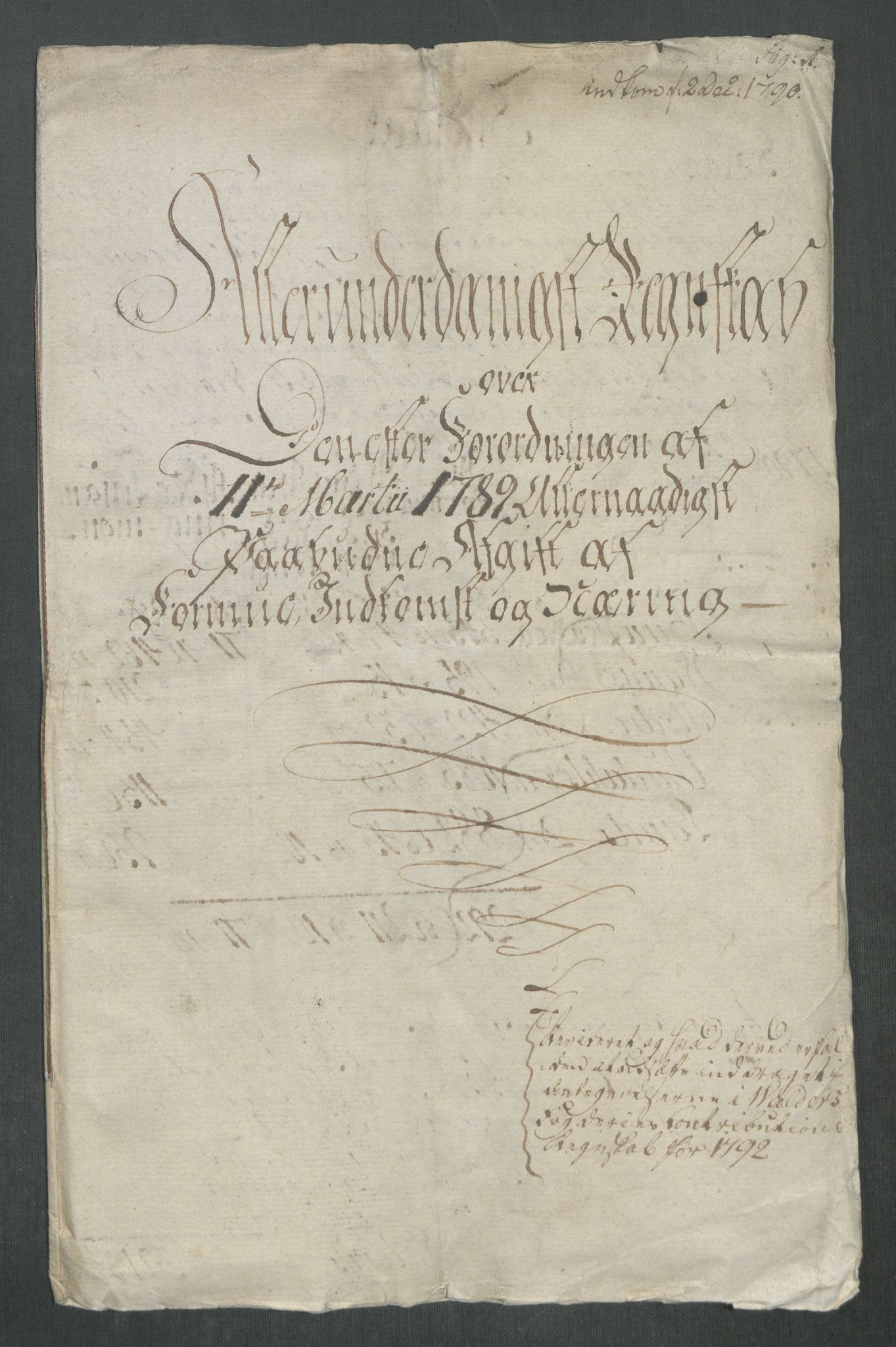 Rentekammeret inntil 1814, Reviderte regnskaper, Mindre regnskaper, AV/RA-EA-4068/Rf/Rfe/L0053: Trondheim. Tønsberg, Valdres fogderi, 1789, p. 354