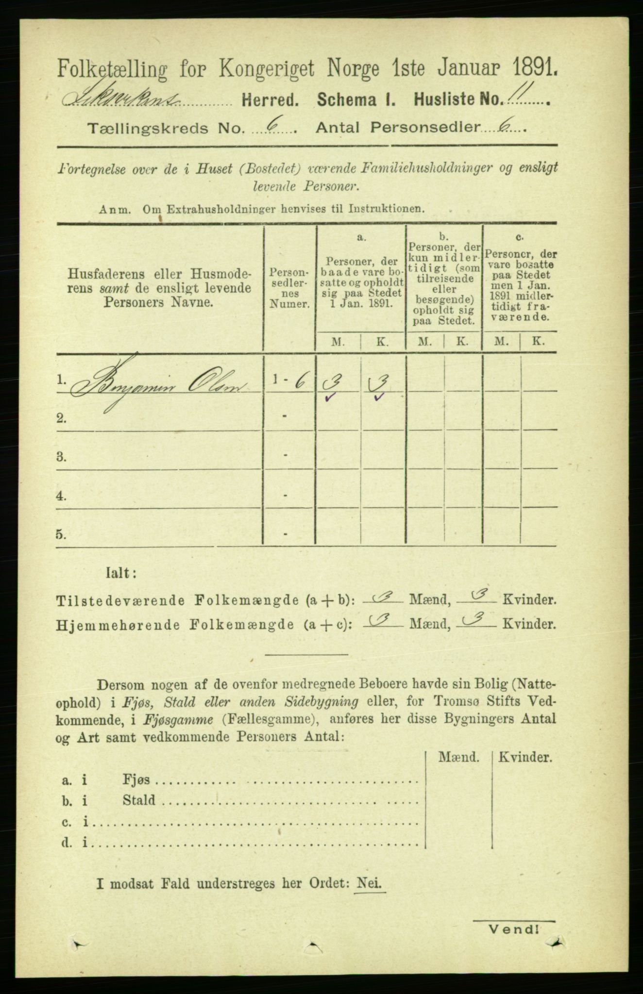 RA, 1891 census for 1718 Leksvik, 1891, p. 3143