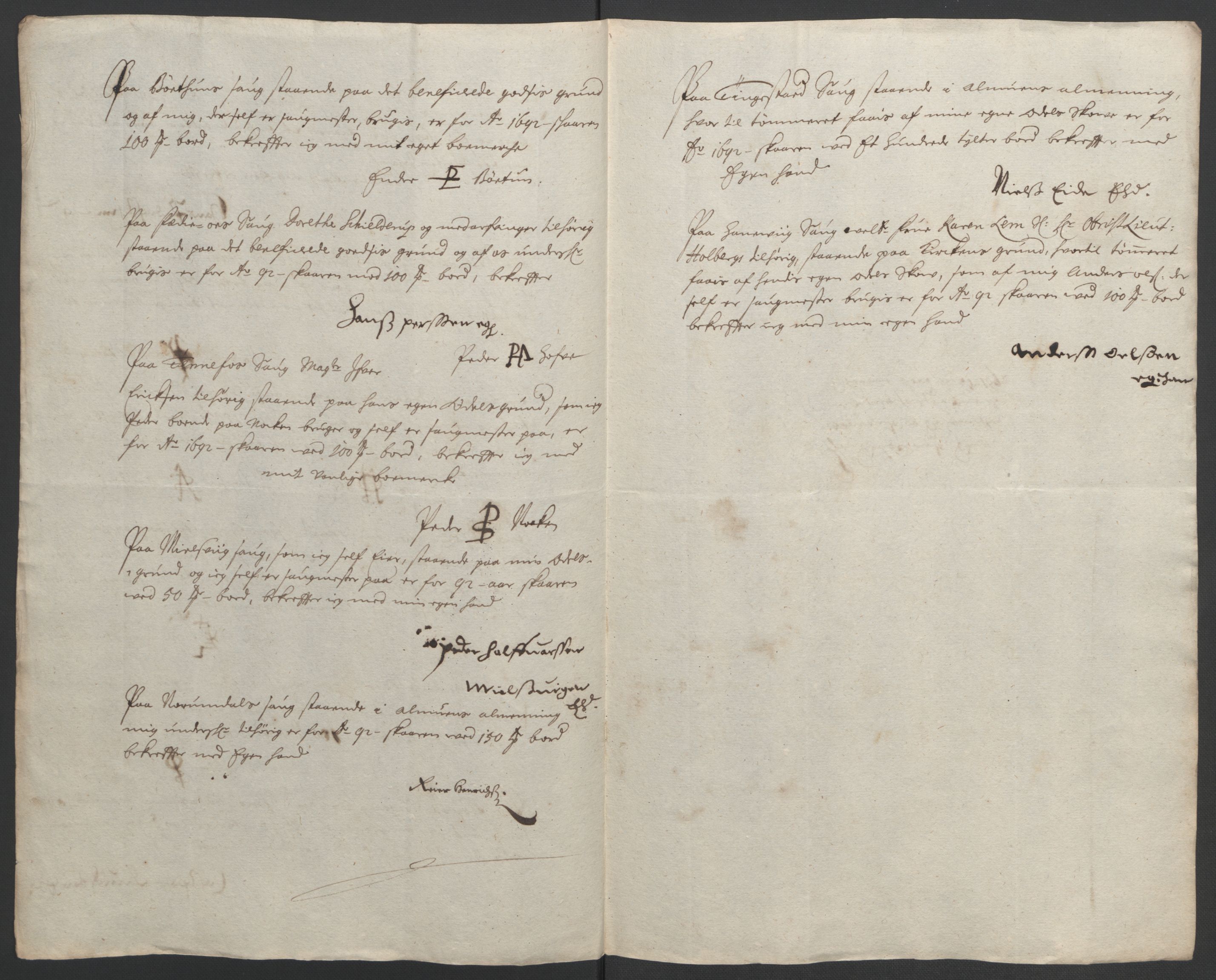 Rentekammeret inntil 1814, Reviderte regnskaper, Fogderegnskap, AV/RA-EA-4092/R52/L3306: Fogderegnskap Sogn, 1691-1692, p. 237