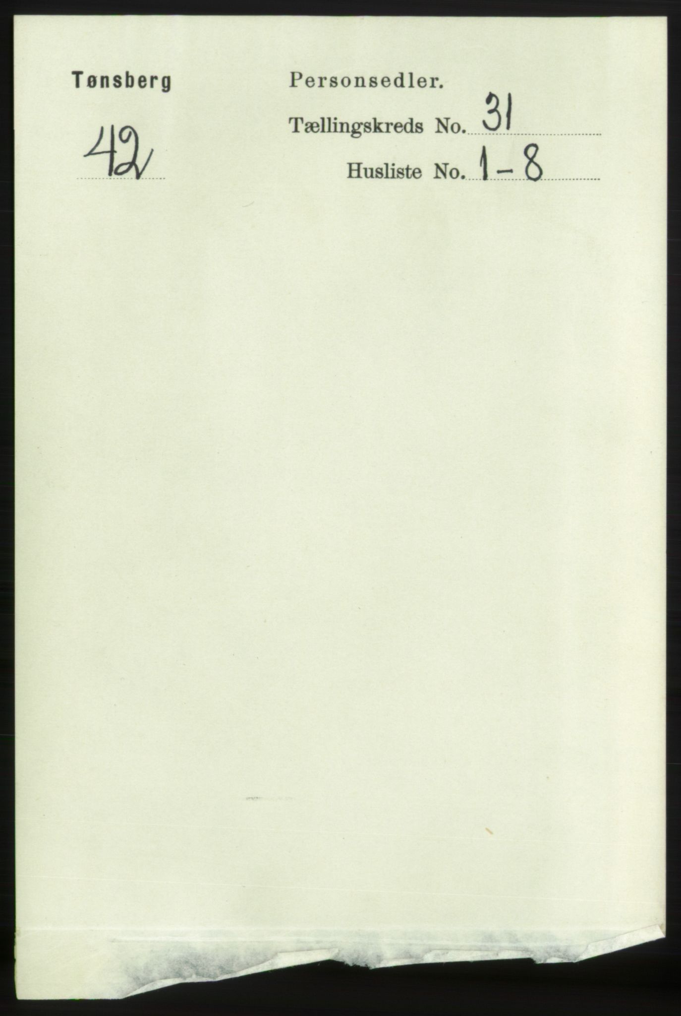 RA, 1891 census for 0705 Tønsberg, 1891, p. 7375