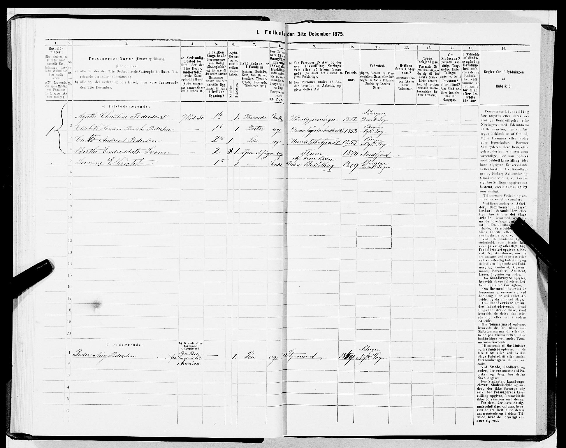 SAB, 1875 census for 1301 Bergen, 1875, p. 1638