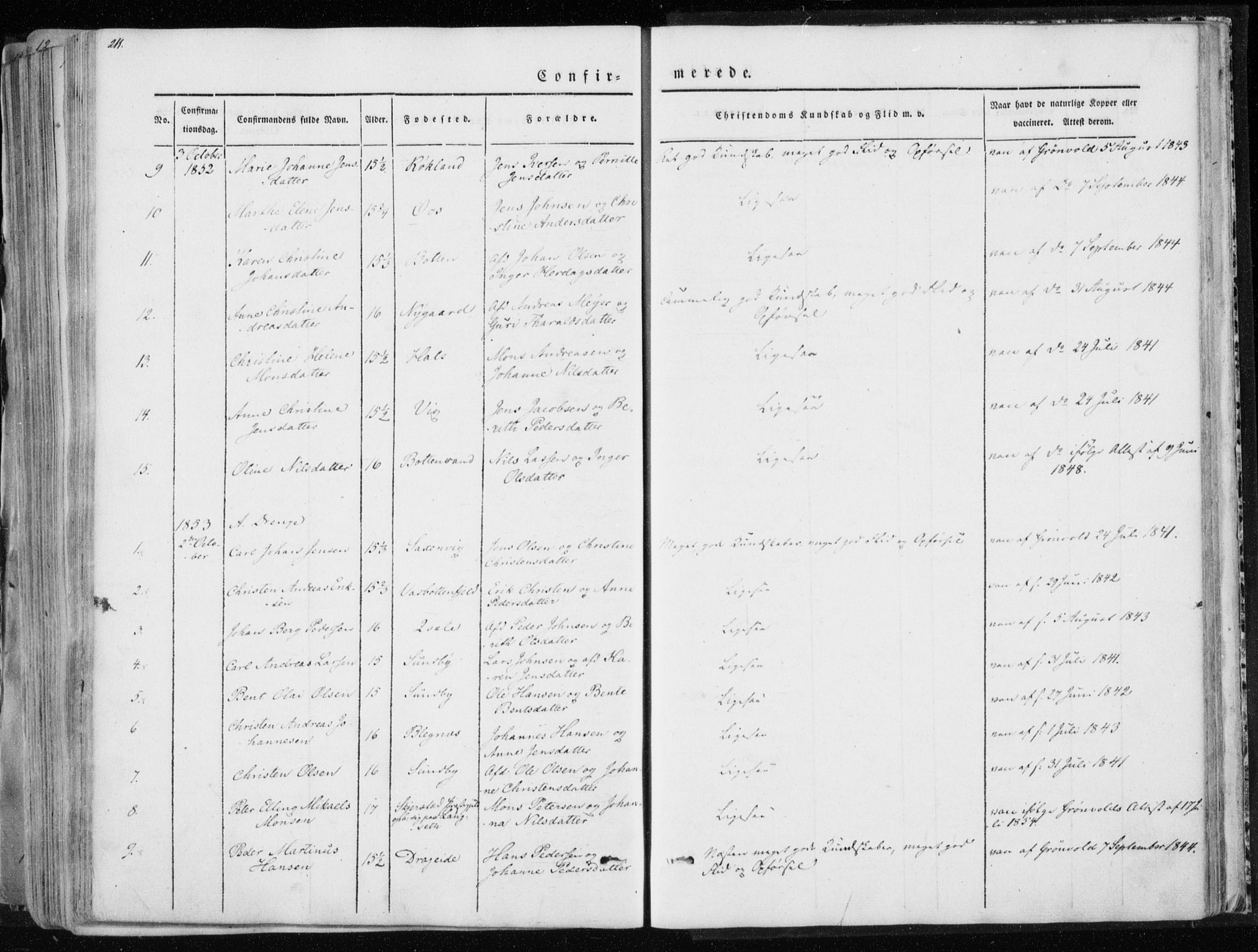 Ministerialprotokoller, klokkerbøker og fødselsregistre - Nordland, AV/SAT-A-1459/847/L0666: Parish register (official) no. 847A06, 1842-1871, p. 211