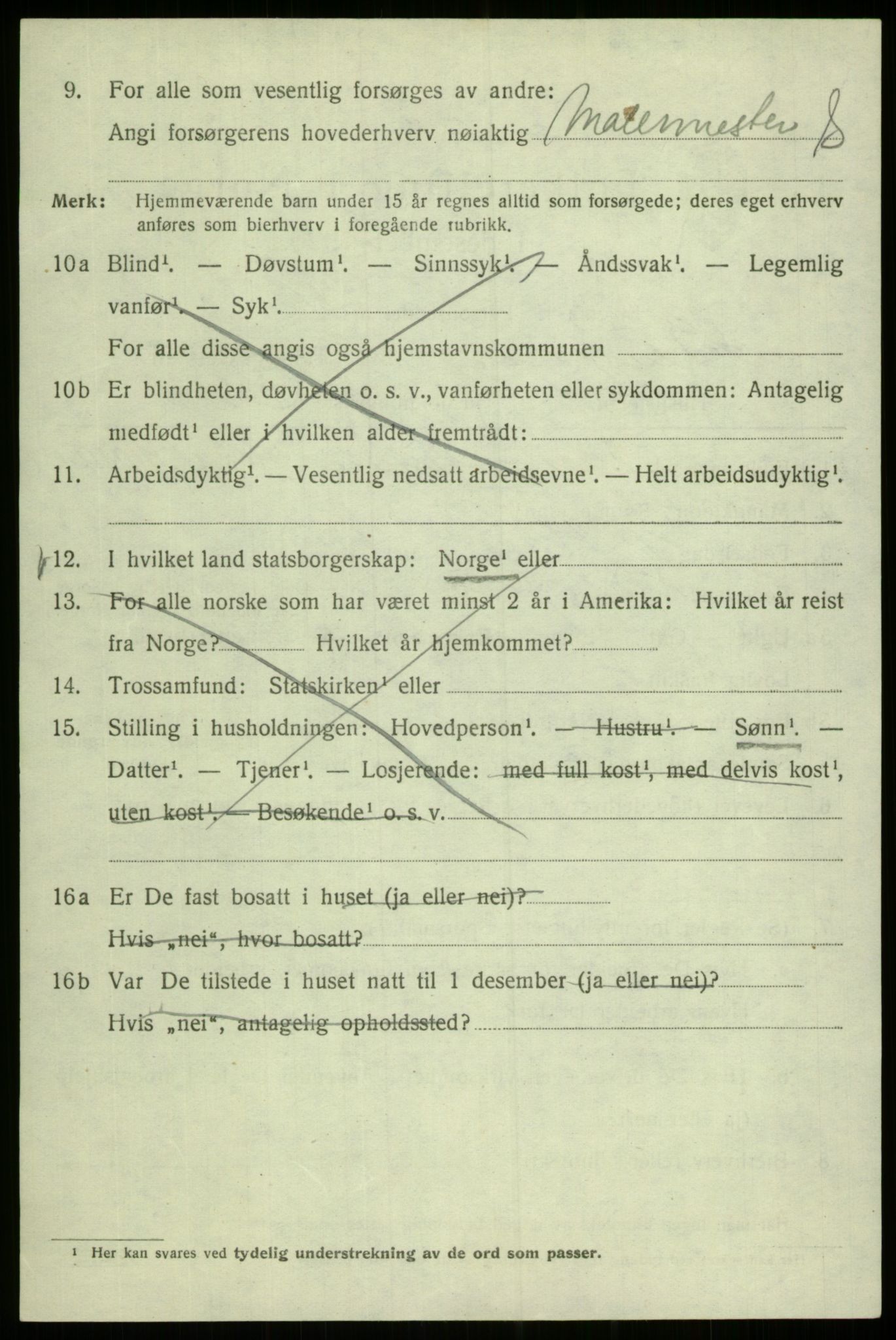 SAB, 1920 census for Bergen, 1920, p. 184795