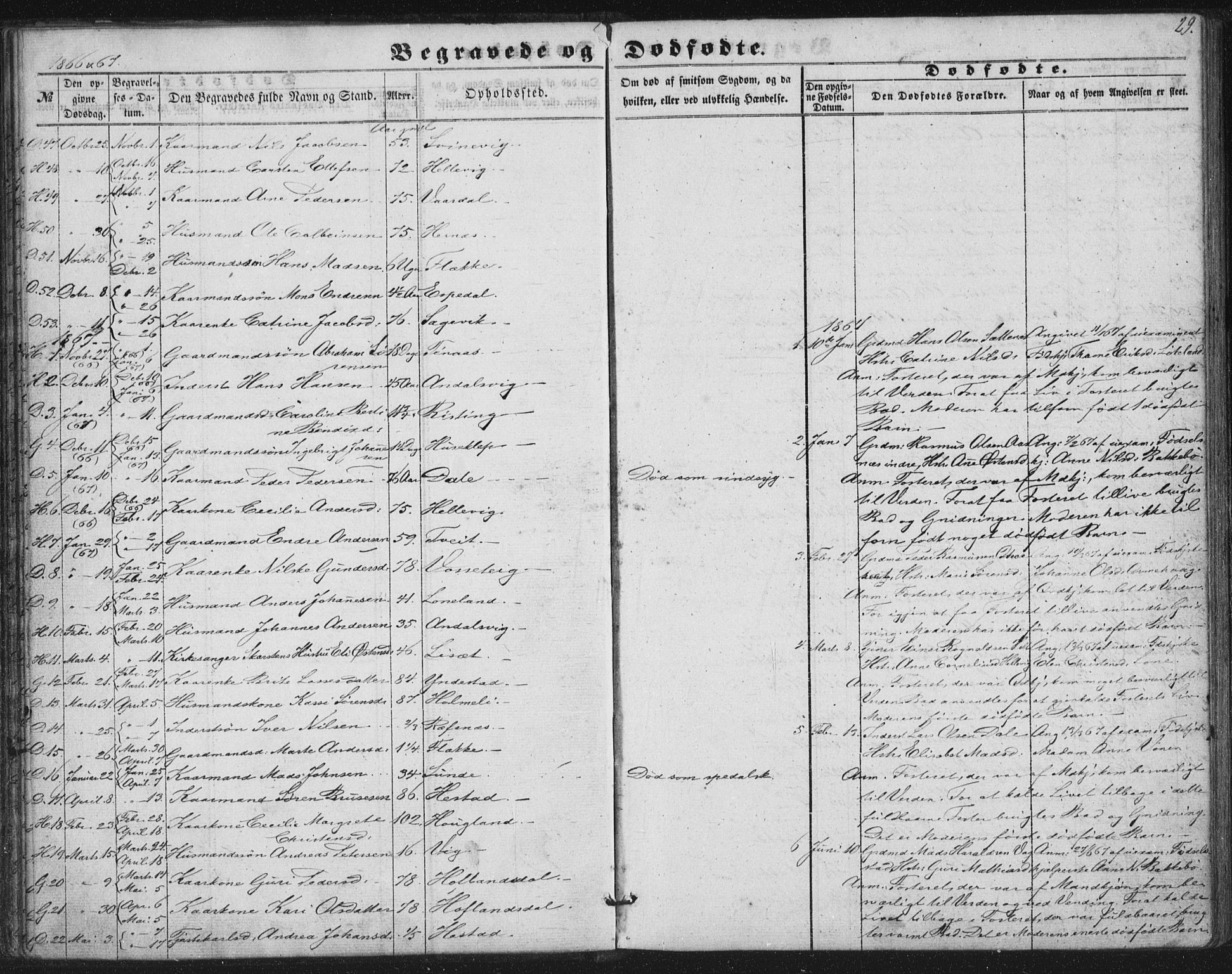 Fjaler sokneprestembete, AV/SAB-A-79801/H/Haa/Haaa/L0012: Parish register (official) no. A 12, 1854-1887, p. 29