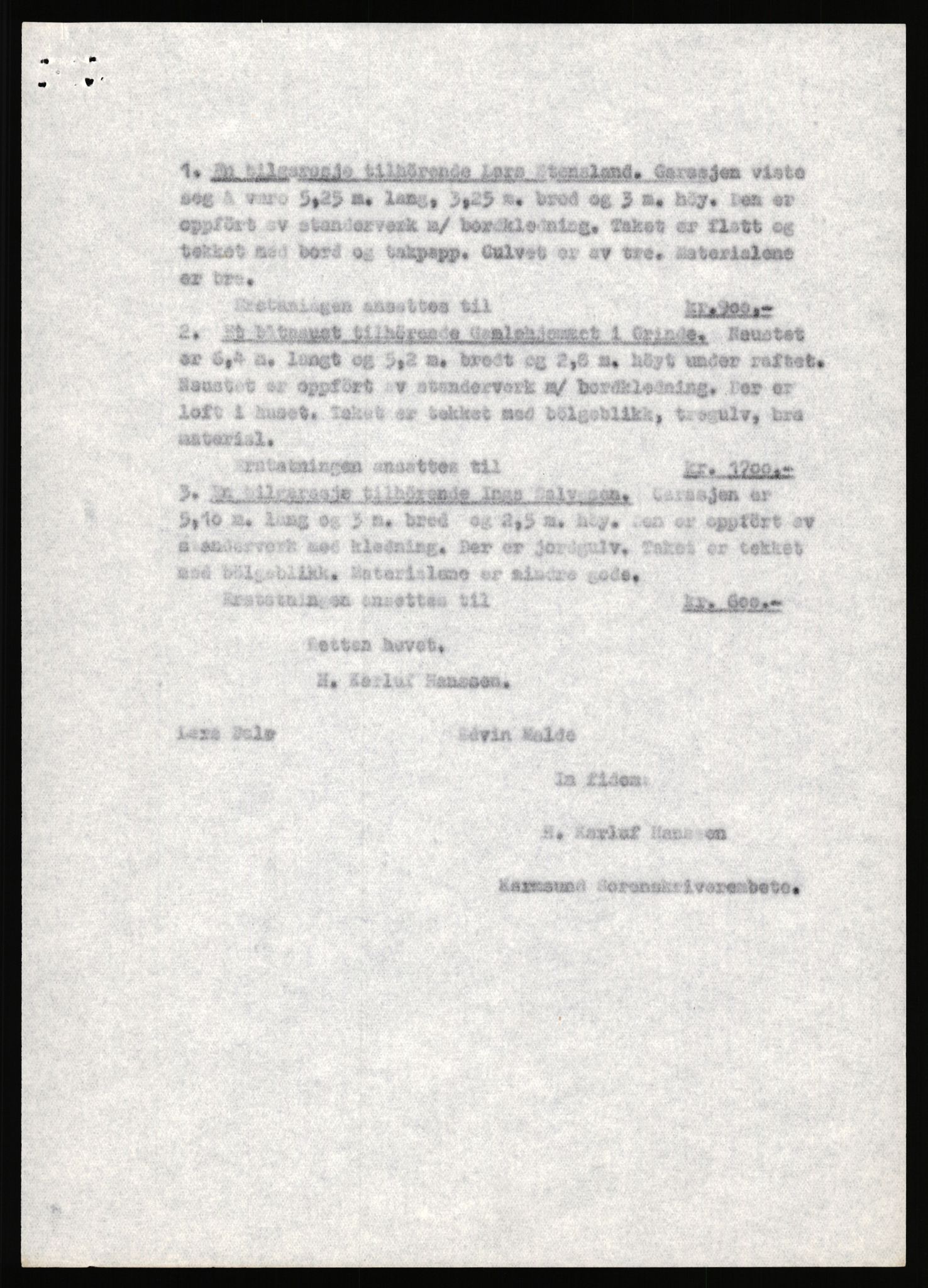 Forsvarsdepartementet, 10. kontor / Oppgjørskontoret, AV/RA-RAFA-1225/D/Dd/L0351: Rogaland, 1941-1958, p. 95