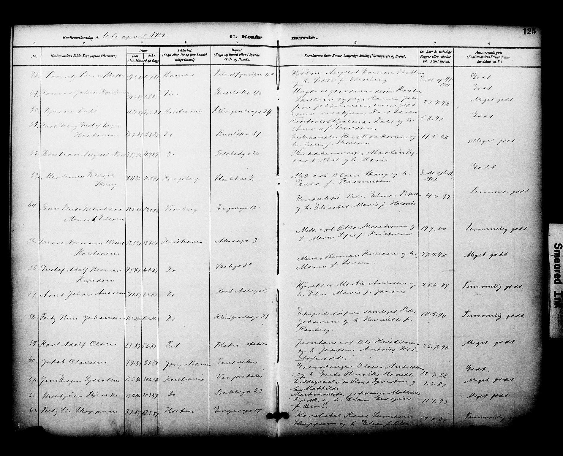 Johannes prestekontor Kirkebøker, AV/SAO-A-10852/F/Fa/L0005: Parish register (official) no. 5, 1893-1907, p. 125