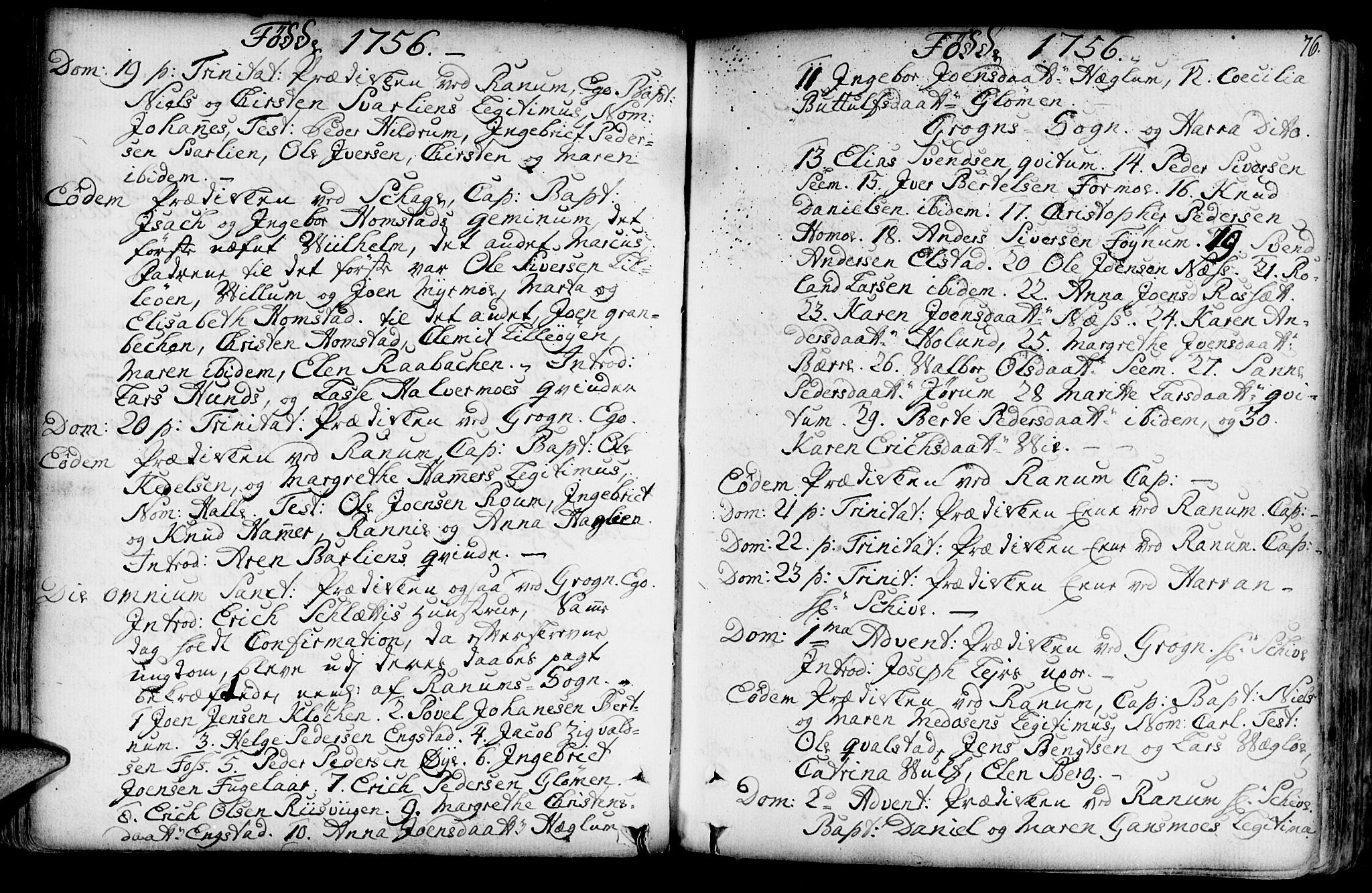 Ministerialprotokoller, klokkerbøker og fødselsregistre - Nord-Trøndelag, SAT/A-1458/764/L0542: Parish register (official) no. 764A02, 1748-1779, p. 76