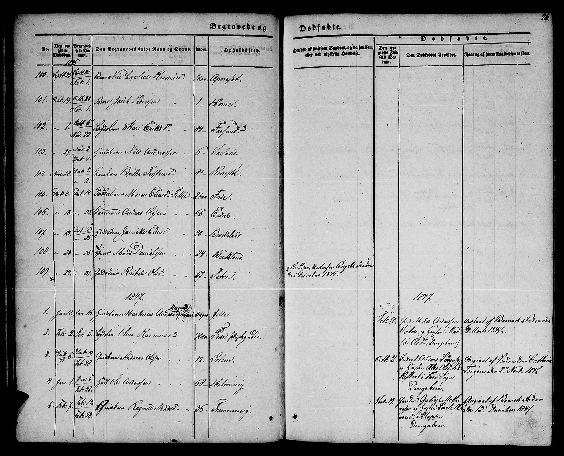Førde sokneprestembete, SAB/A-79901/H/Haa/Haaa/L0008: Parish register (official) no. A 8, 1843-1860, p. 26
