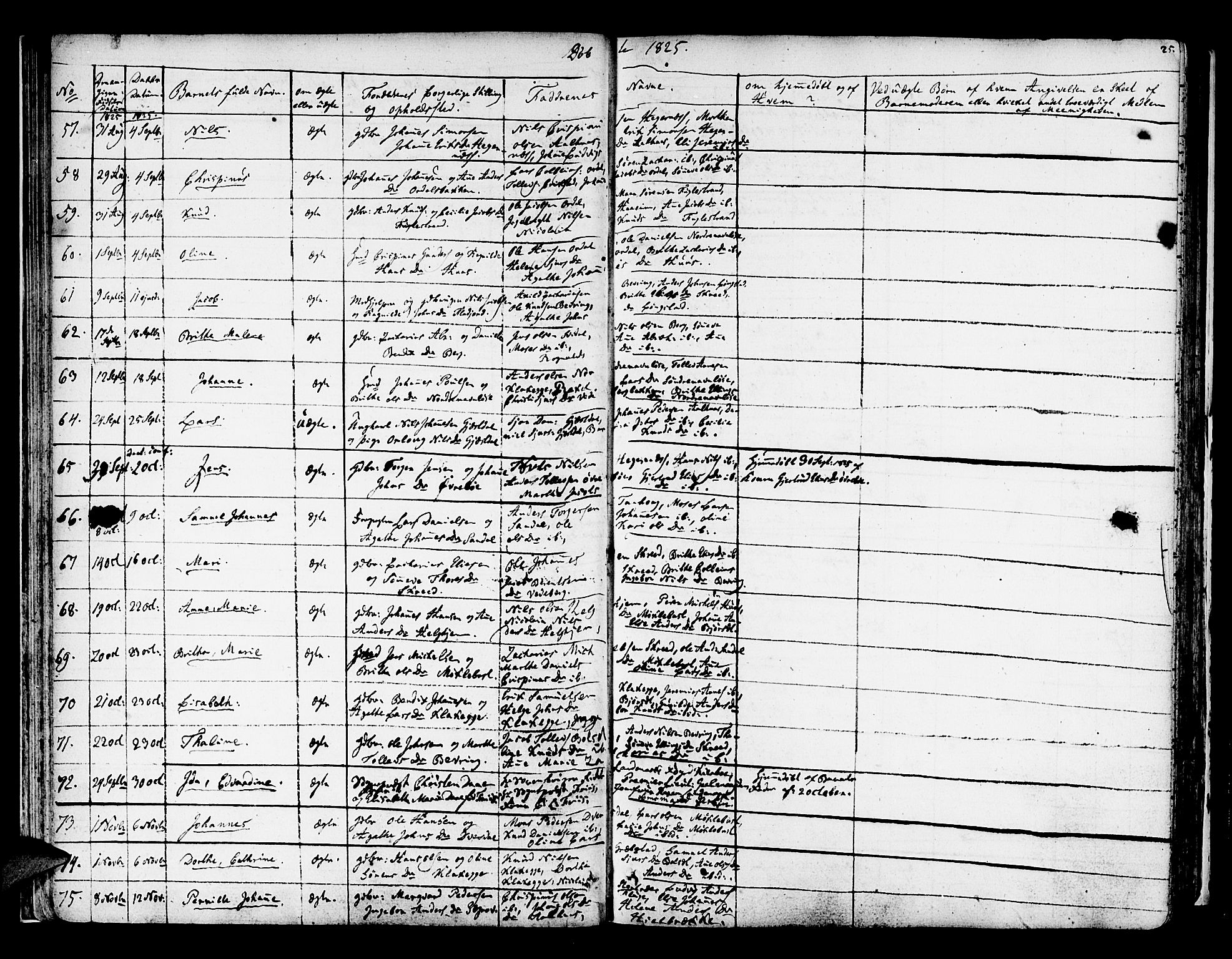 Jølster sokneprestembete, AV/SAB-A-80701/H/Haa/Haaa/L0008: Parish register (official) no. A 8, 1821-1833, p. 25