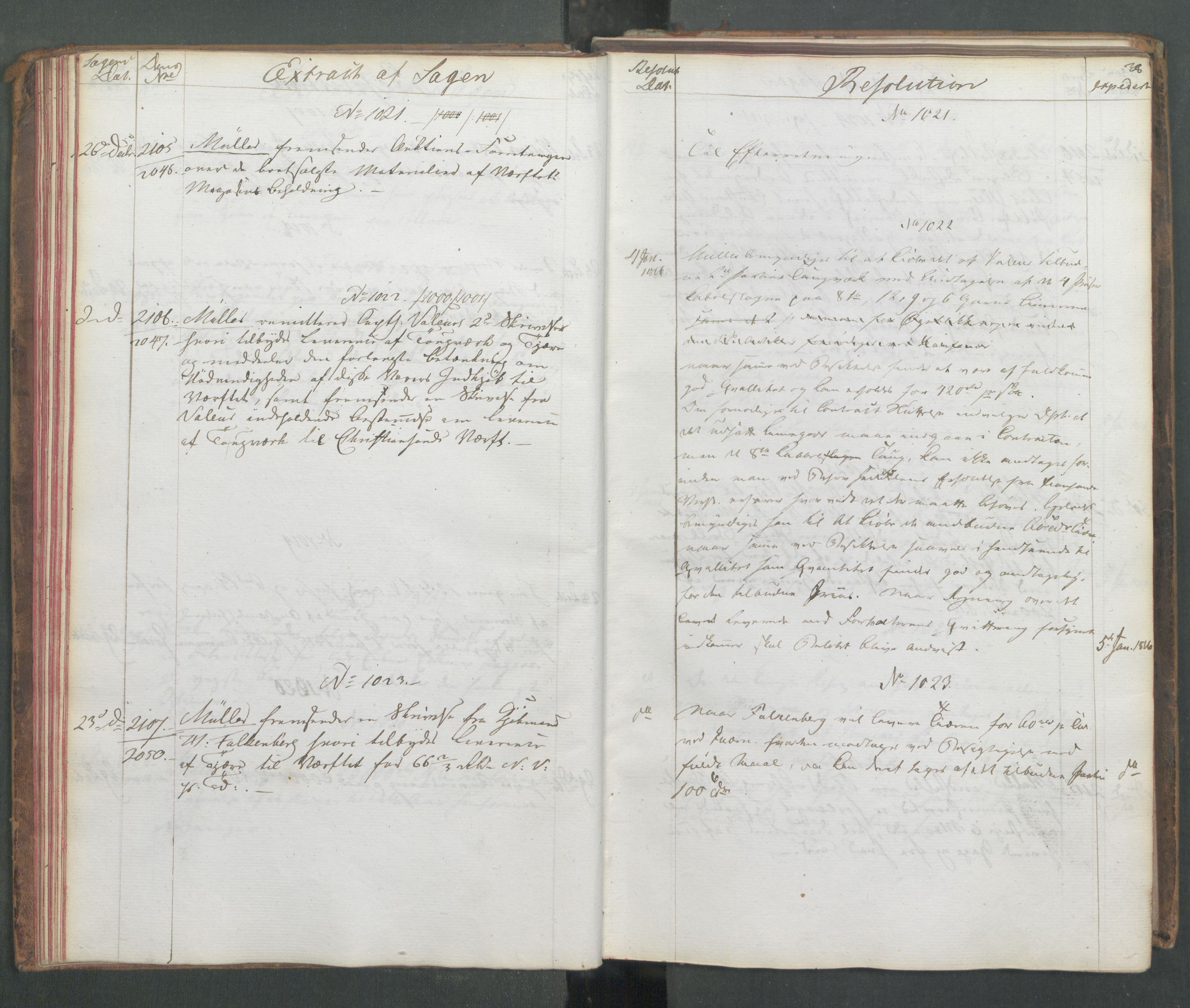 Marinedepartementet/ Marine- og postdepartementet, AV/RA-RAFA-3792/C/L0003: 7de Departements Journal, 1815-1816, p. 38