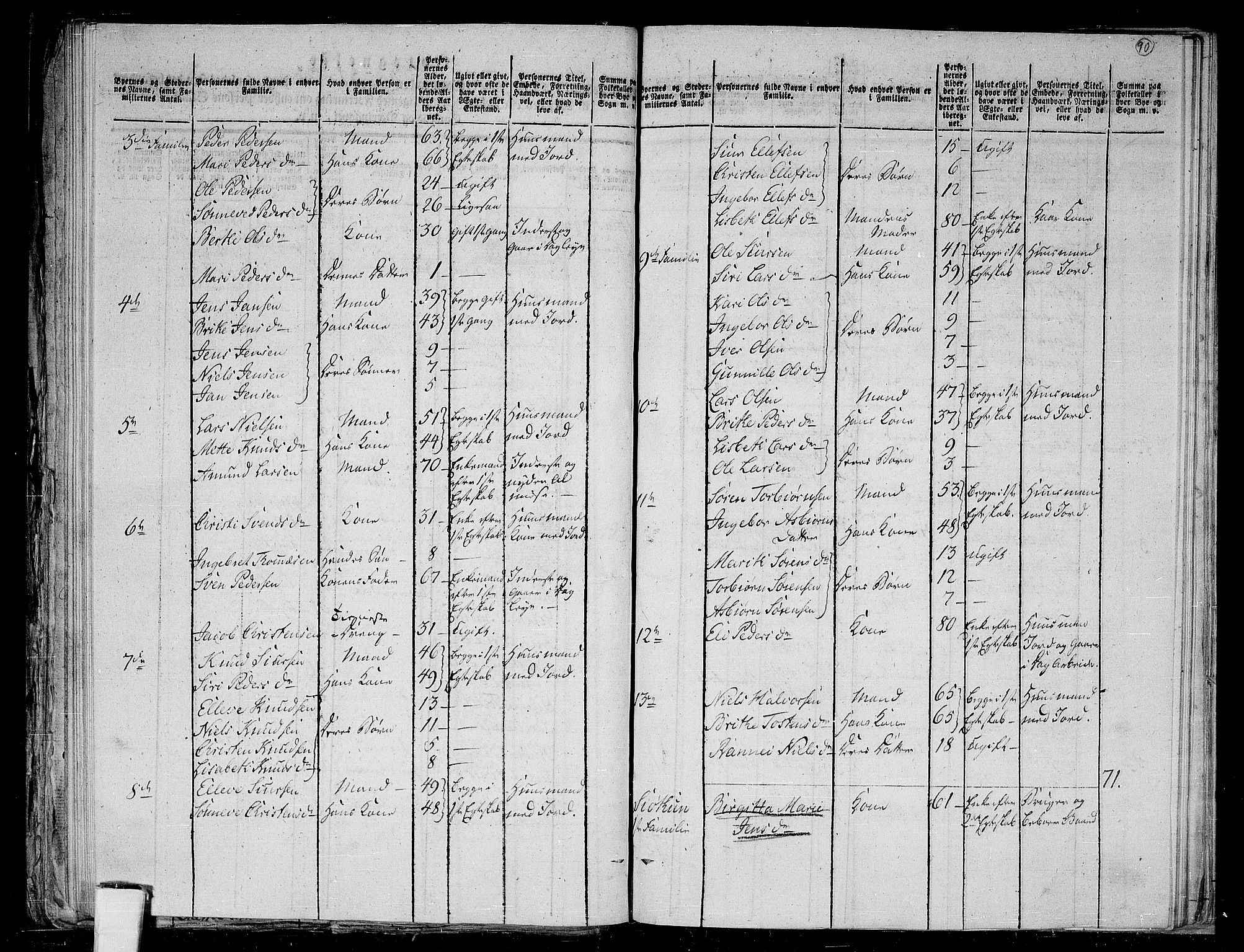 RA, 1801 census for 1425P Hafslo, 1801, p. 89b-90a