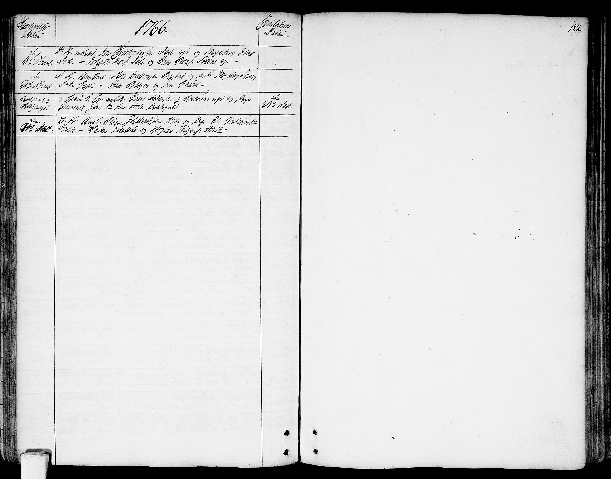 Asker prestekontor Kirkebøker, AV/SAO-A-10256a/F/Fa/L0002: Parish register (official) no. I 2, 1733-1766, p. 182