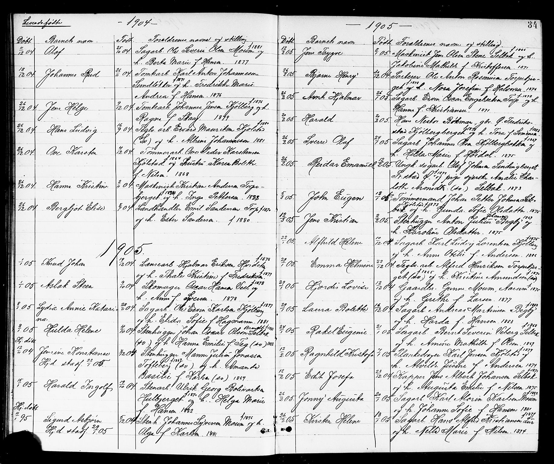 Borge prestekontor Kirkebøker, SAO/A-10903/G/Ga/L0002: Parish register (copy) no. I 2, 1875-1923, p. 34