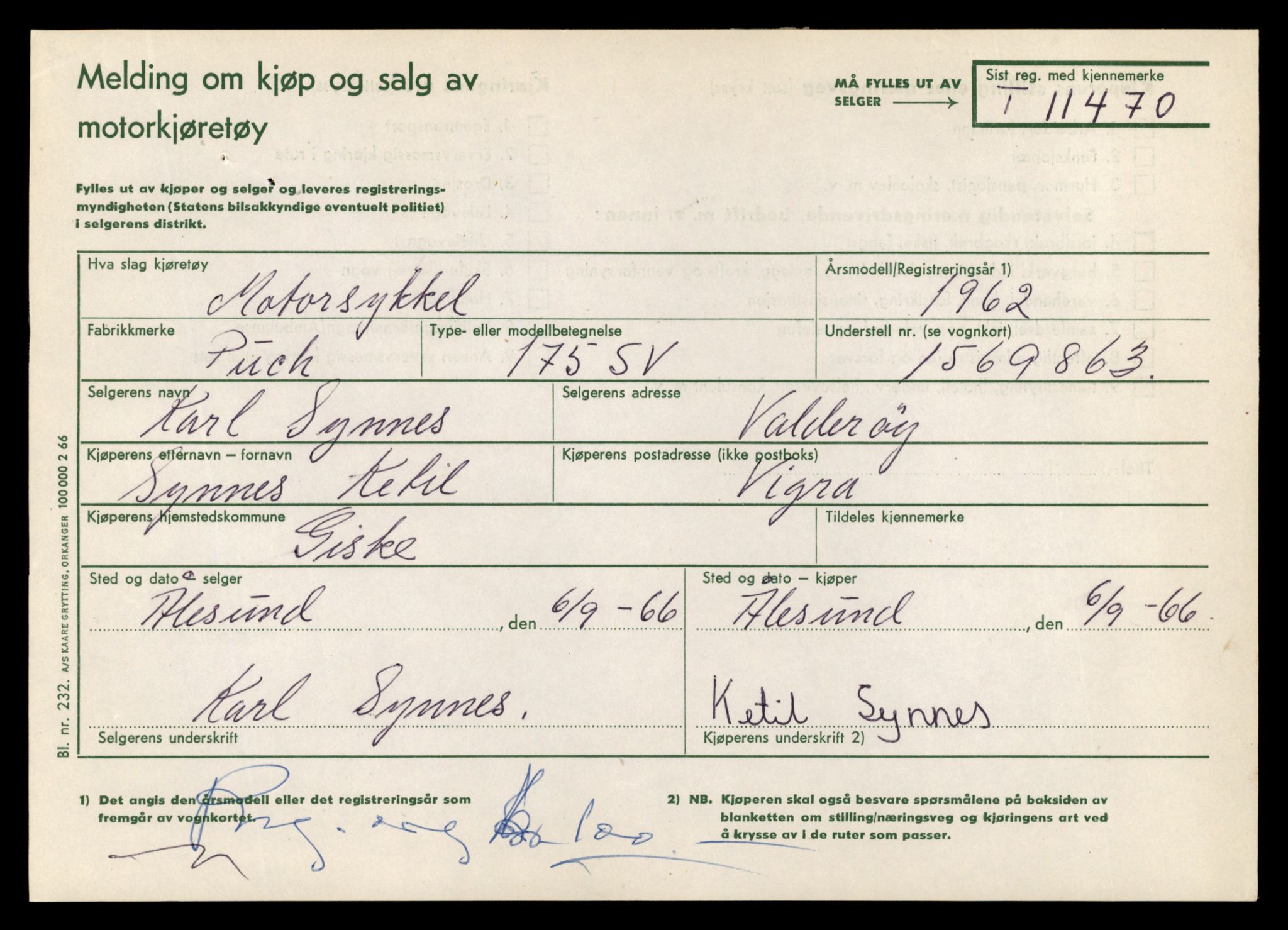 Møre og Romsdal vegkontor - Ålesund trafikkstasjon, AV/SAT-A-4099/F/Fe/L0029: Registreringskort for kjøretøy T 11430 - T 11619, 1927-1998, p. 759