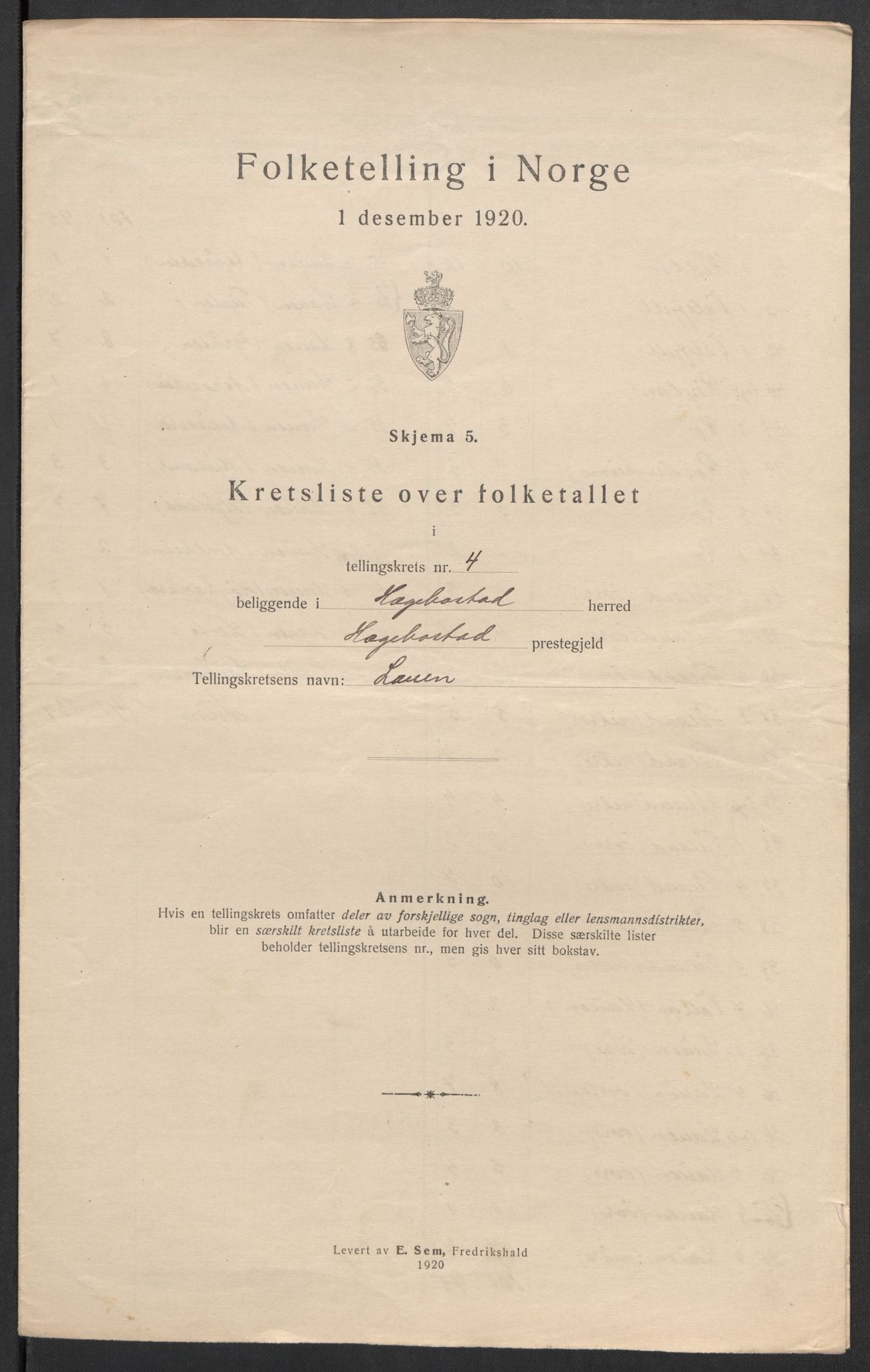 SAK, 1920 census for Hægebostad, 1920, p. 20