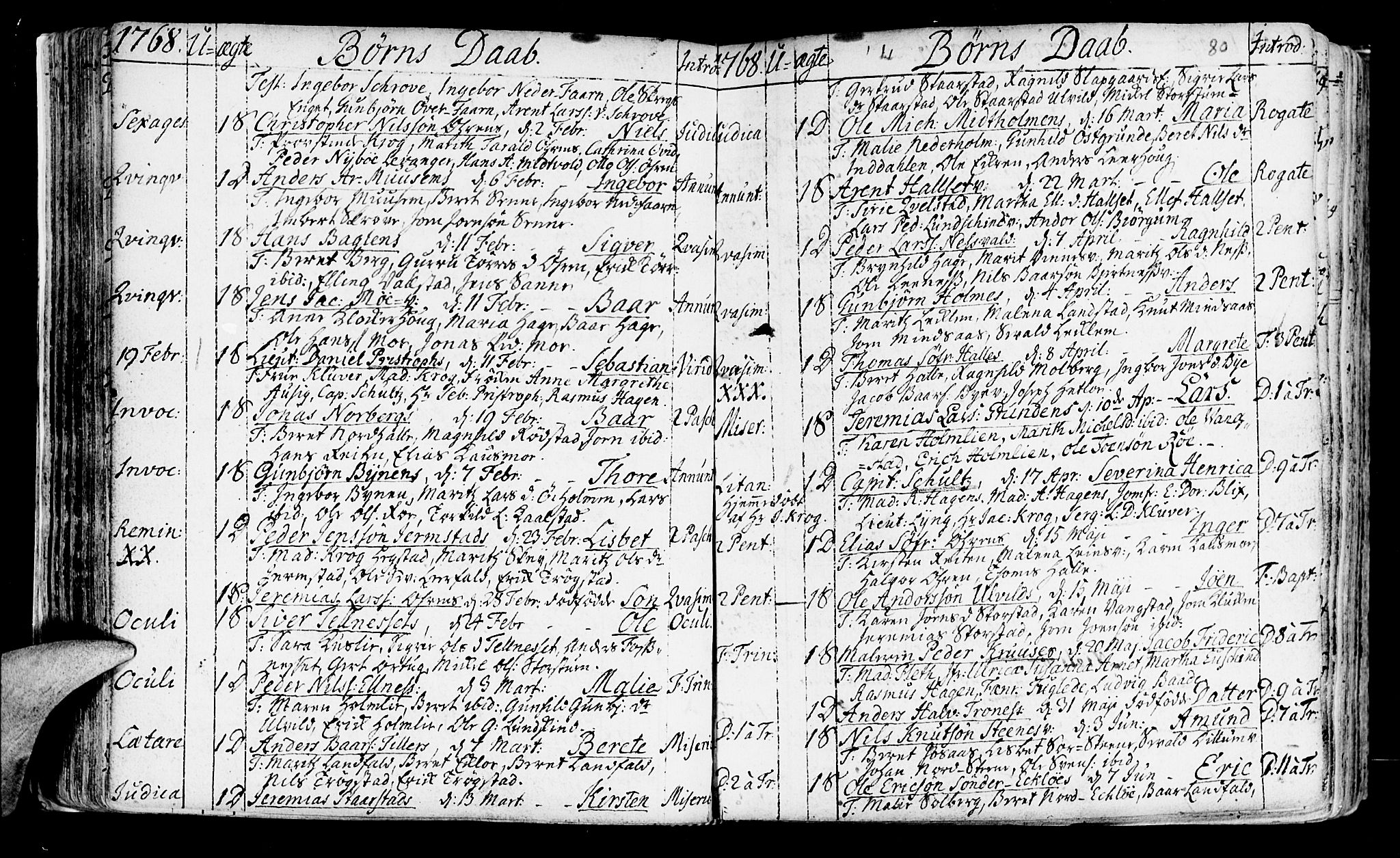 Ministerialprotokoller, klokkerbøker og fødselsregistre - Nord-Trøndelag, SAT/A-1458/723/L0231: Parish register (official) no. 723A02, 1748-1780, p. 80