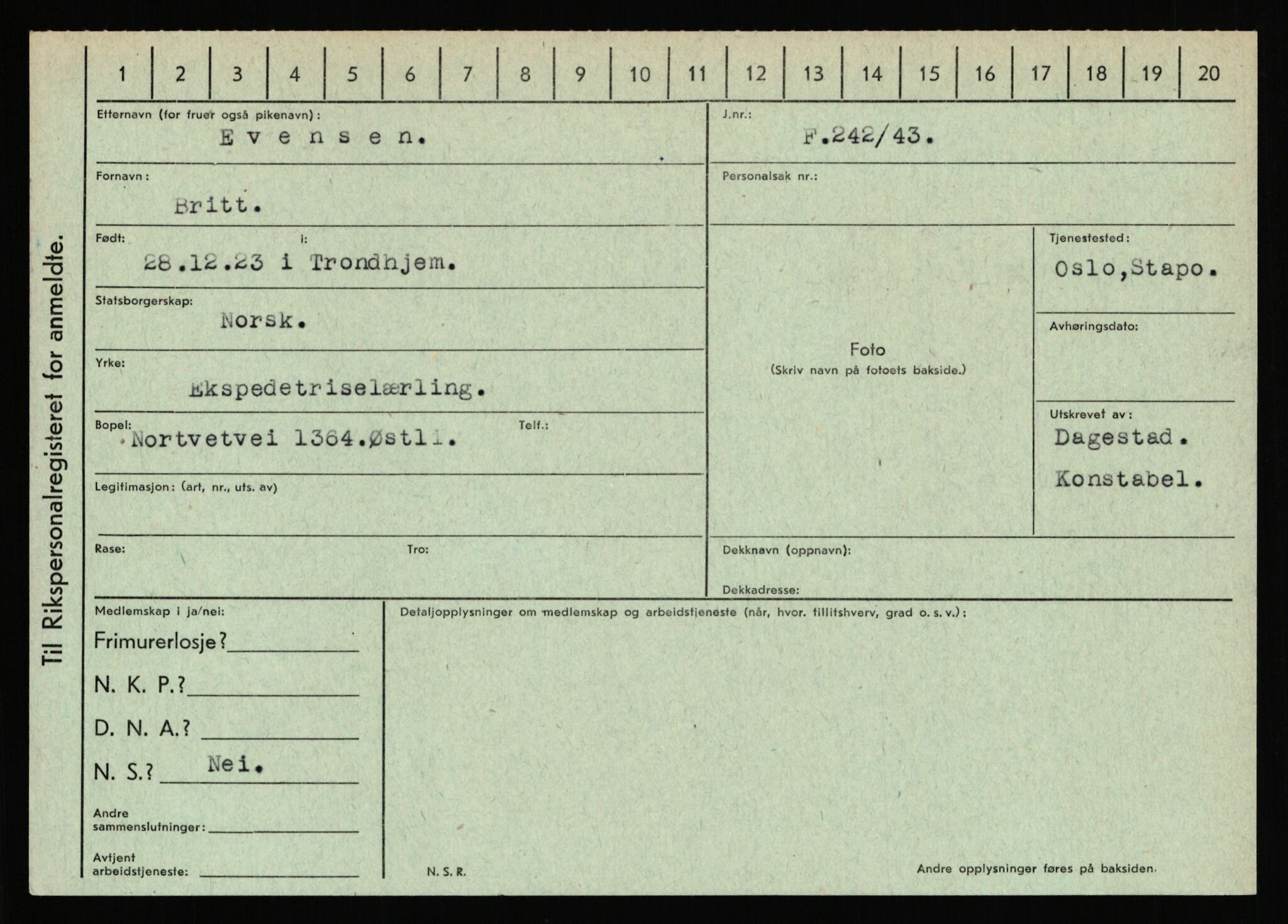 Statspolitiet - Hovedkontoret / Osloavdelingen, AV/RA-S-1329/C/Ca/L0004: Eid - funn av gjenstander	, 1943-1945, p. 2334