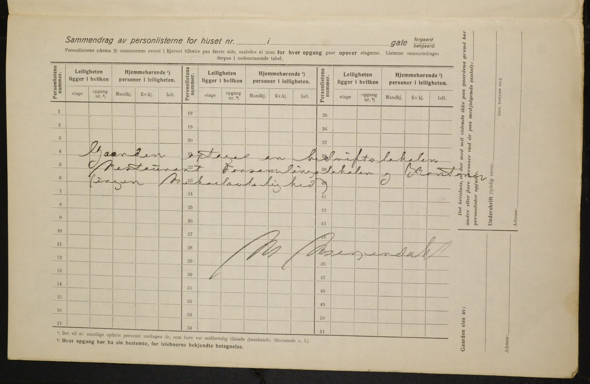 OBA, Municipal Census 1916 for Kristiania, 1916, p. 132269