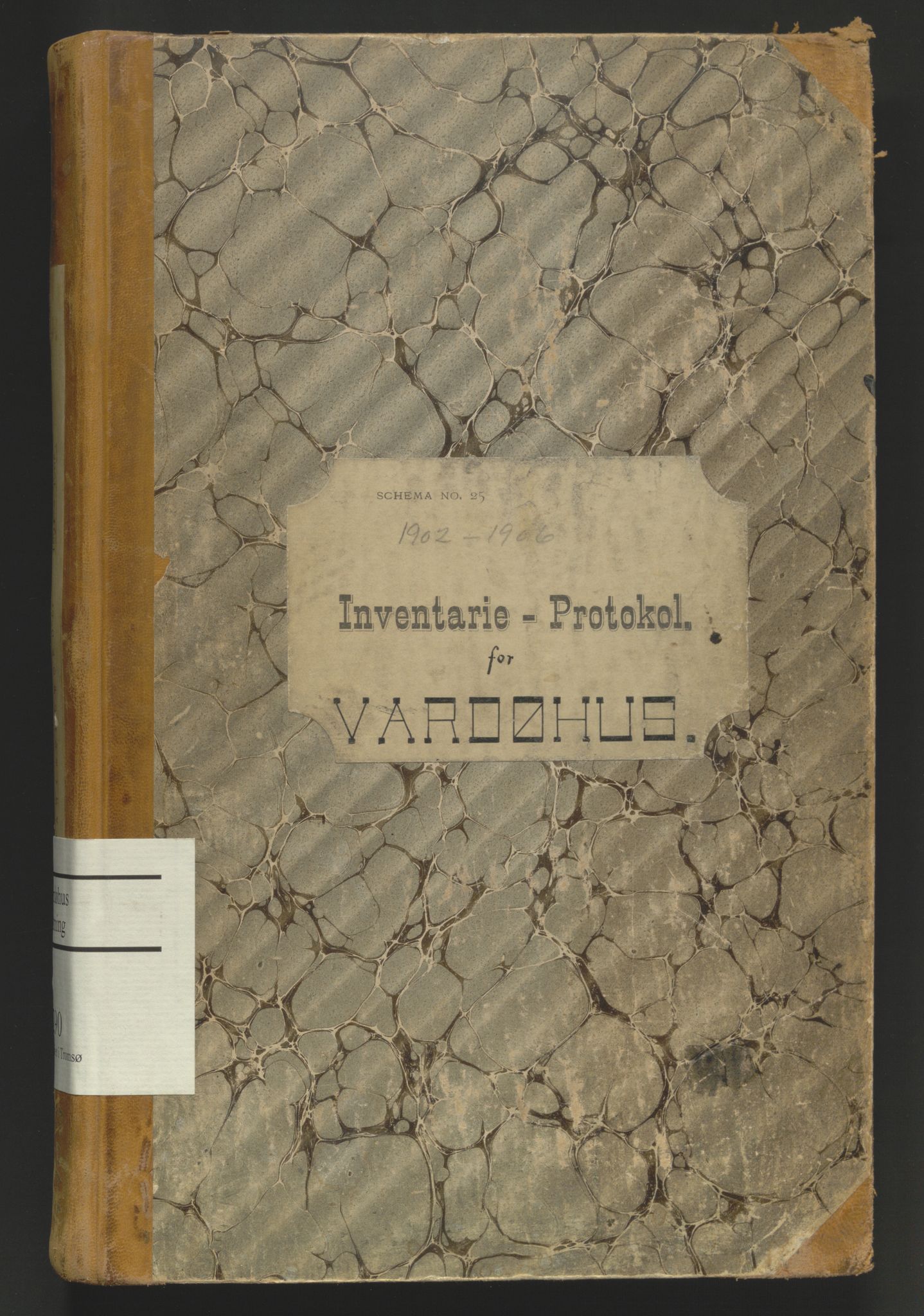 Vardøhus festning, AV/SATØ-S-0036/Rx/L0290: Inventarprotokoller og -lister (før 1891, se journalsakene, jf. besiktelser). Med register. Autorisert 09.12.1902., 1902-1906