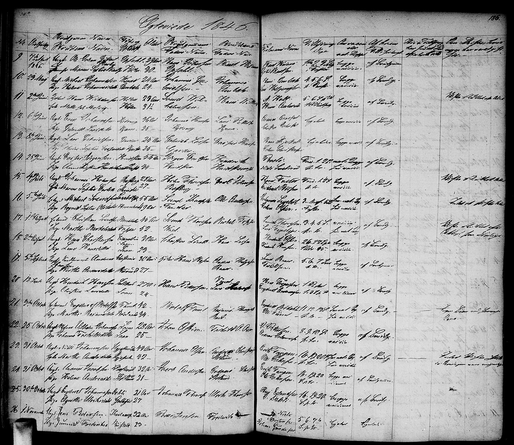 Vestby prestekontor Kirkebøker, SAO/A-10893/F/Fa/L0006: Parish register (official) no. I 6, 1827-1849, p. 186
