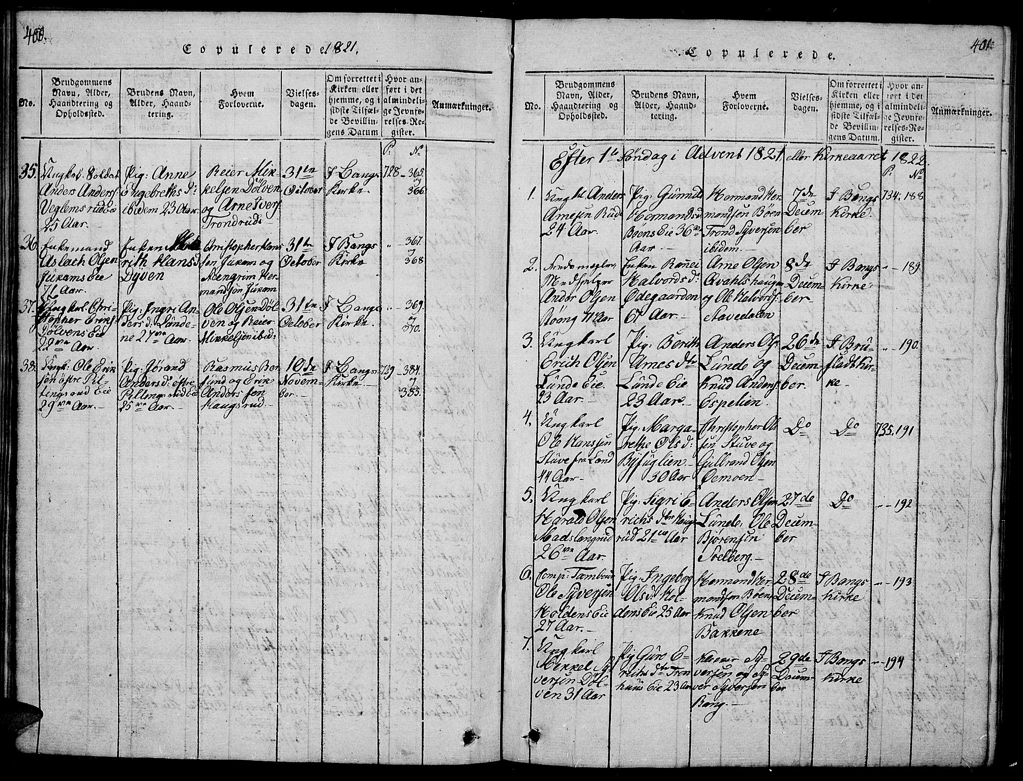 Sør-Aurdal prestekontor, AV/SAH-PREST-128/H/Ha/Hab/L0001: Parish register (copy) no. 1, 1815-1826, p. 400-401