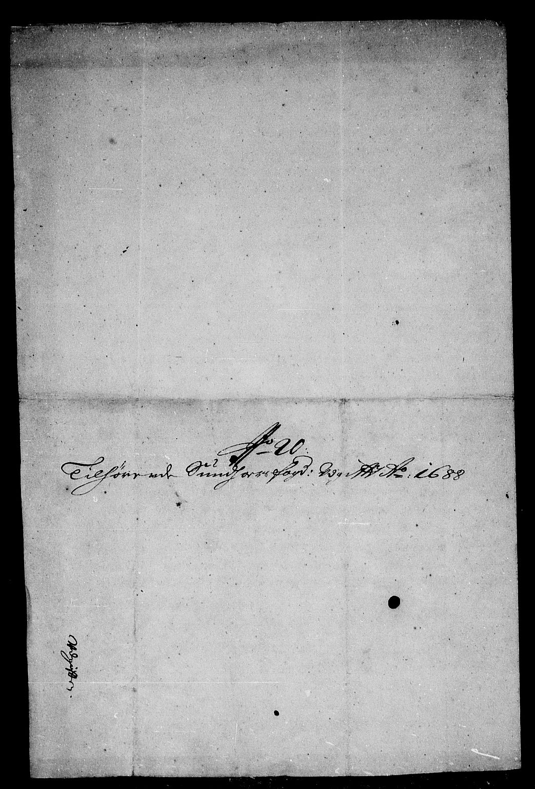 Rentekammeret inntil 1814, Reviderte regnskaper, Stiftamtstueregnskaper, Bergen stiftamt, AV/RA-EA-6043/R/Rc/L0086: Bergen stiftamt, 1688