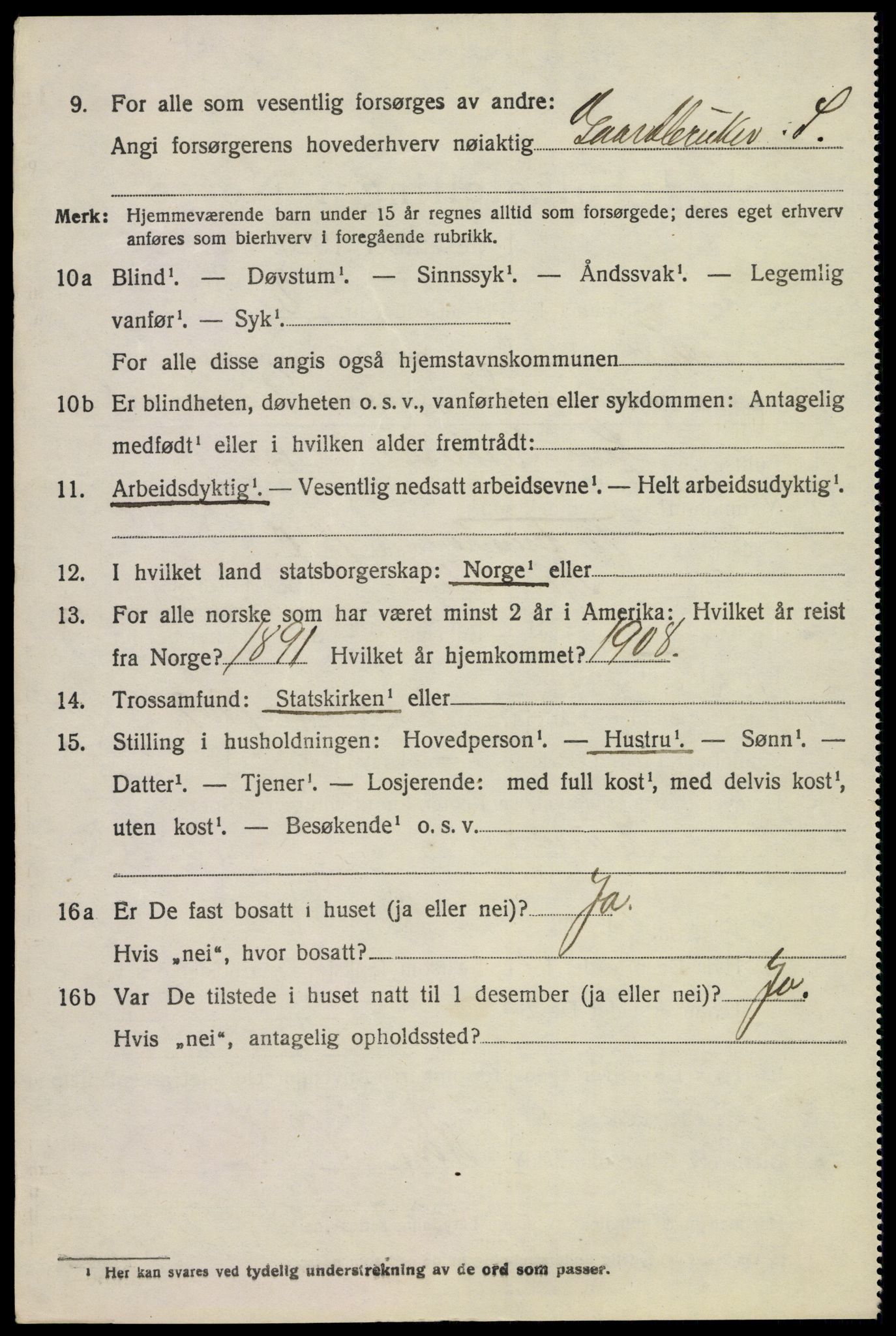 SAKO, 1920 census for Bø (Telemark), 1920, p. 1771