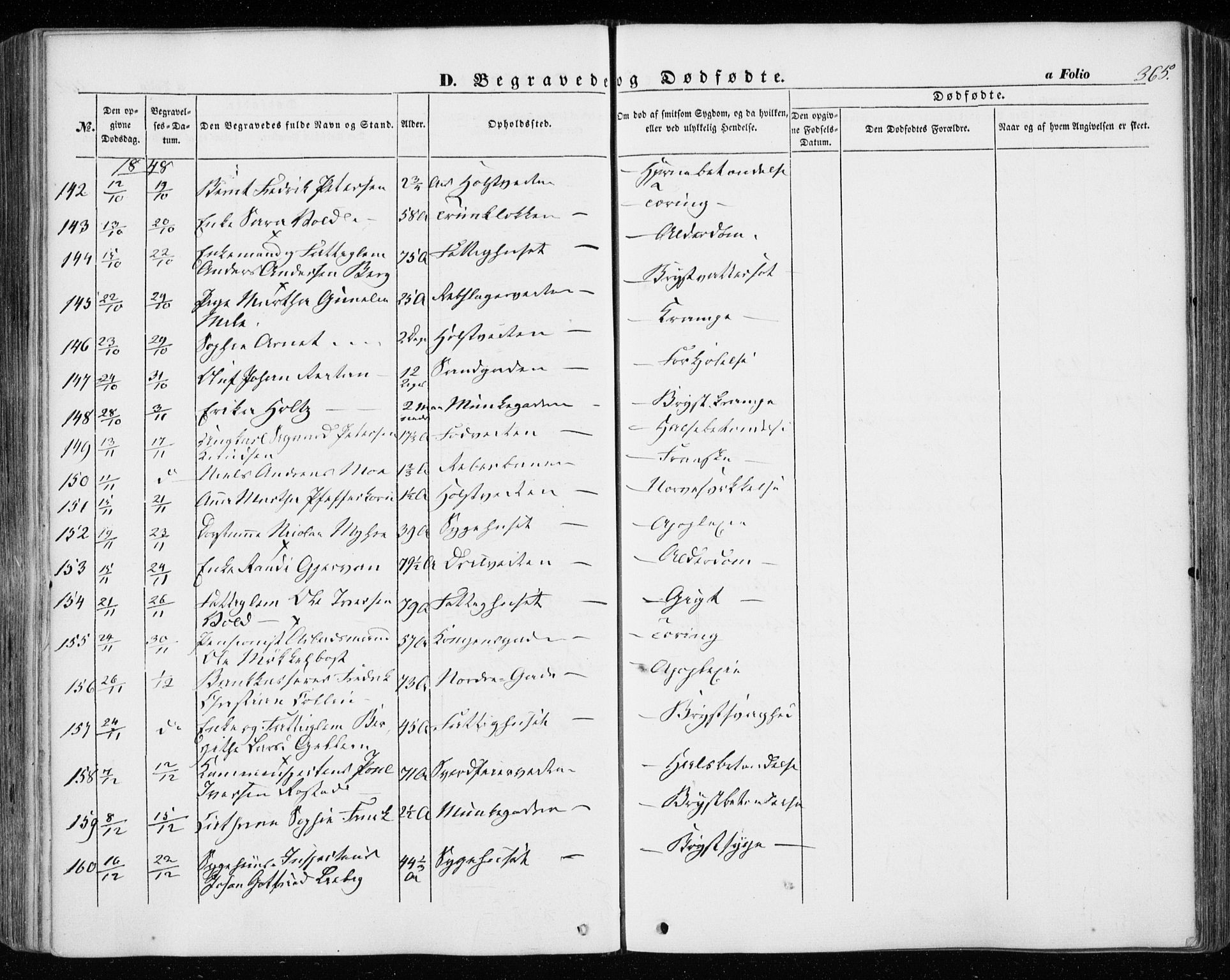 Ministerialprotokoller, klokkerbøker og fødselsregistre - Sør-Trøndelag, SAT/A-1456/601/L0051: Parish register (official) no. 601A19, 1848-1857, p. 365