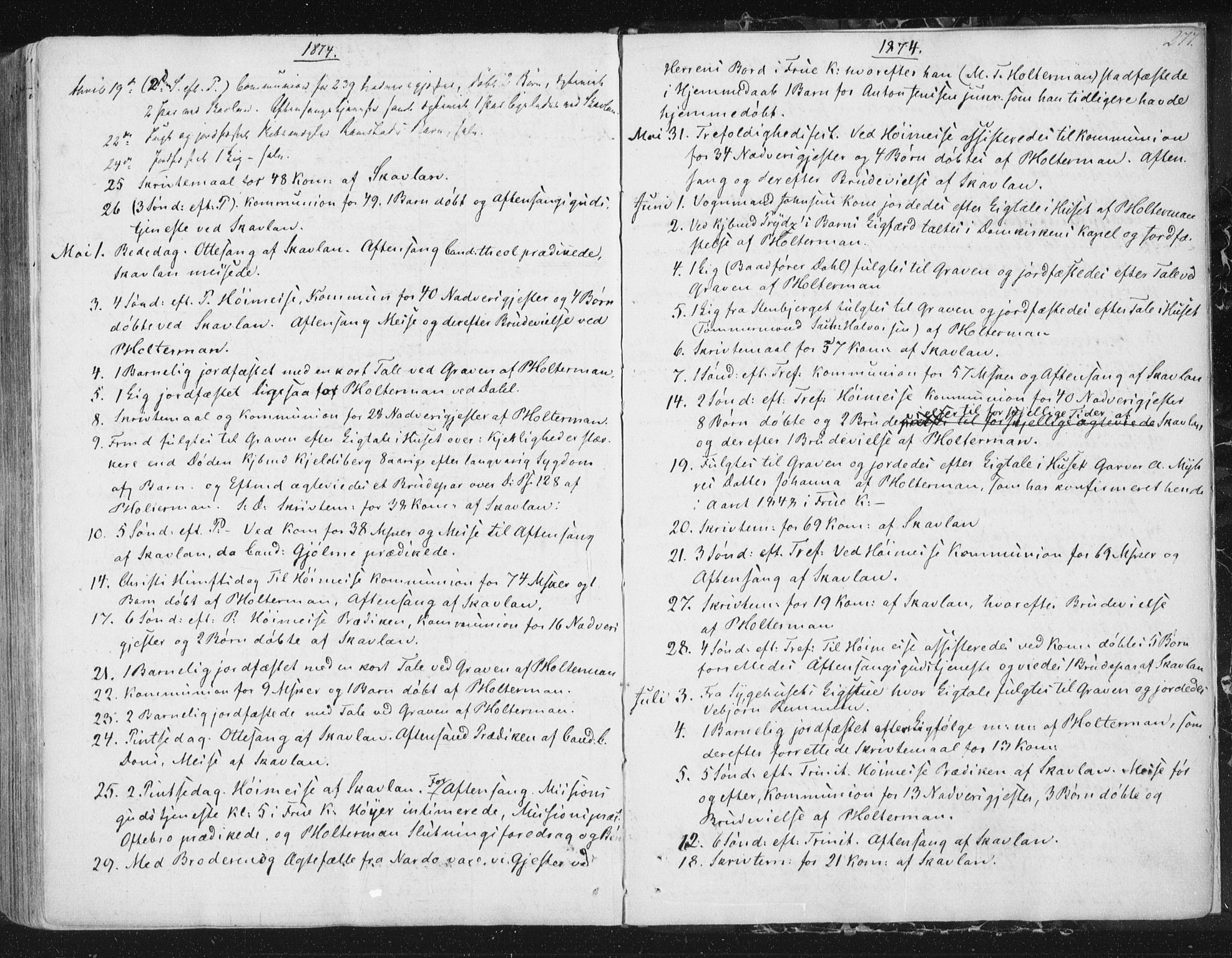 Ministerialprotokoller, klokkerbøker og fødselsregistre - Sør-Trøndelag, SAT/A-1456/602/L0127: Curate's parish register no. 602B01, 1821-1875, p. 277