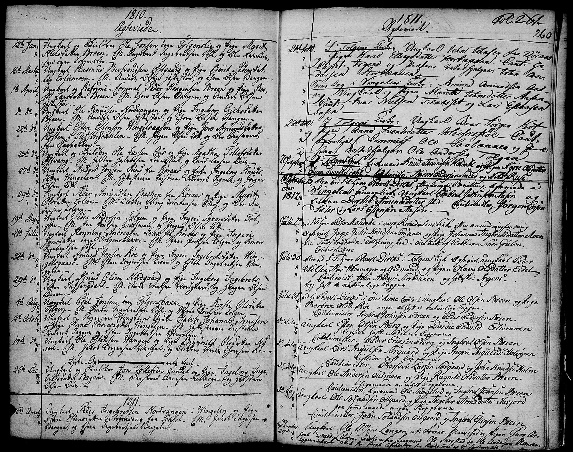 Tolga prestekontor, SAH/PREST-062/K/L0003: Parish register (official) no. 3, 1786-1814, p. 260