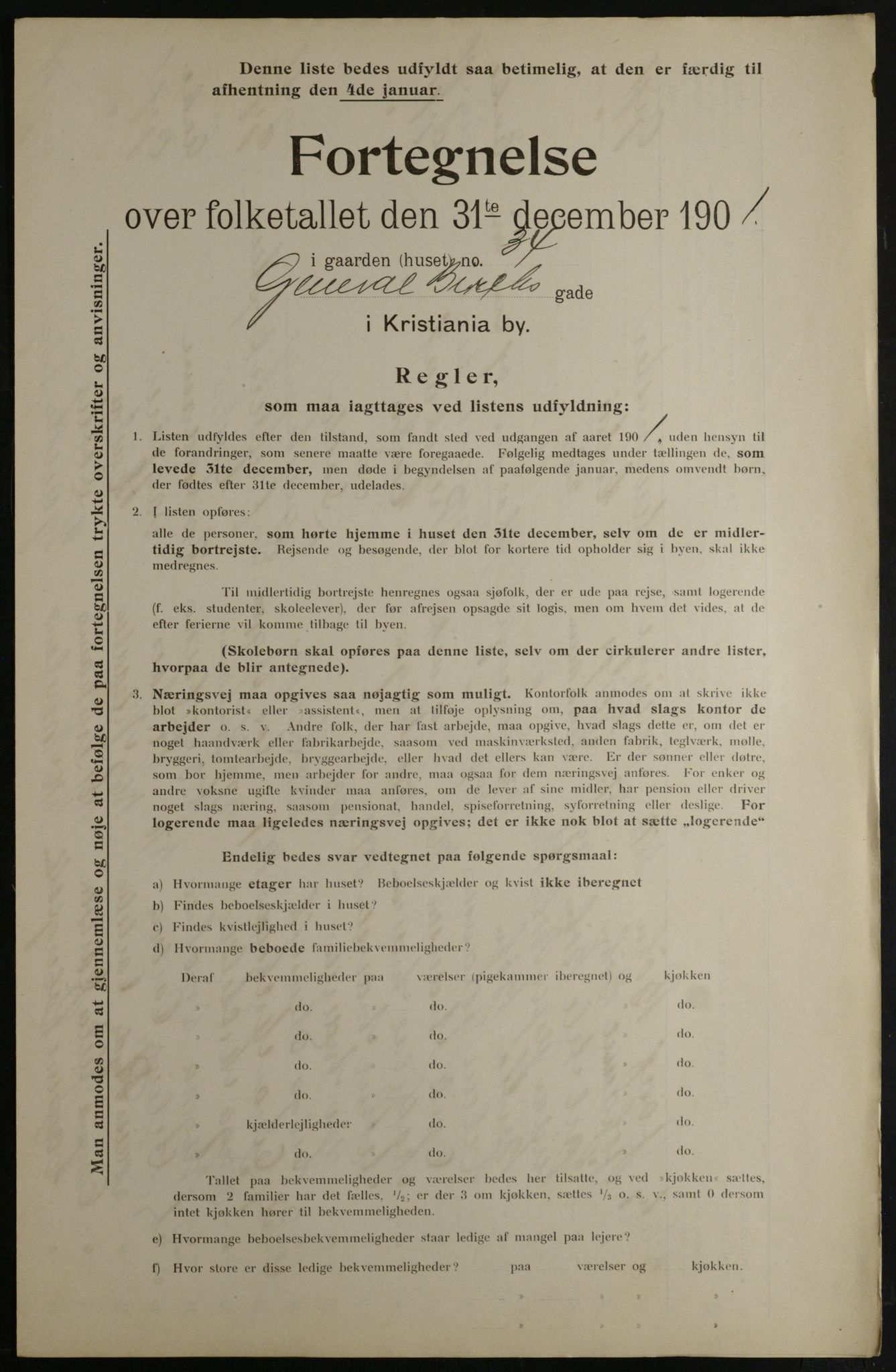 OBA, Municipal Census 1901 for Kristiania, 1901, p. 4683