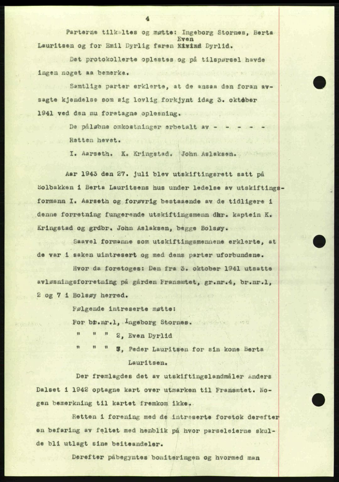 Romsdal sorenskriveri, AV/SAT-A-4149/1/2/2C: Mortgage book no. A15, 1943-1944, Diary no: : 2296/1943