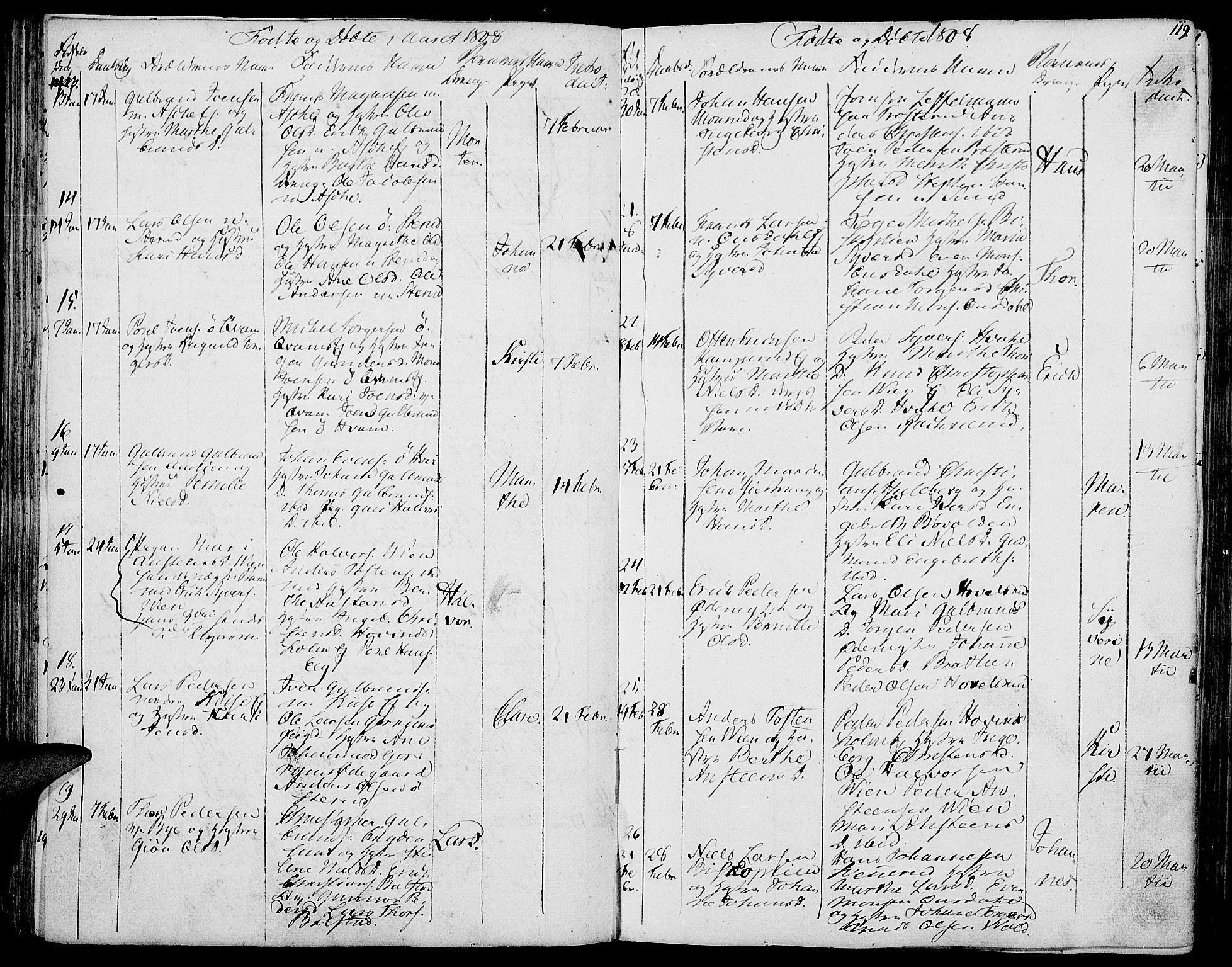 Nes prestekontor, Hedmark, AV/SAH-PREST-020/K/Ka/L0001: Parish register (official) no. 1, 1802-1814, p. 118-119