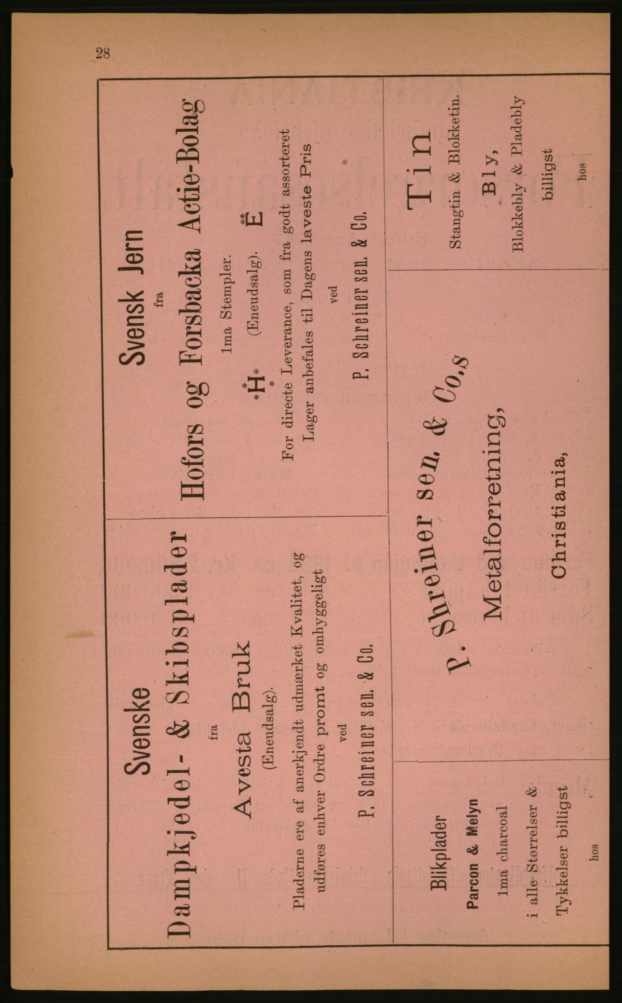 Kristiania/Oslo adressebok, PUBL/-, 1884, p. 28