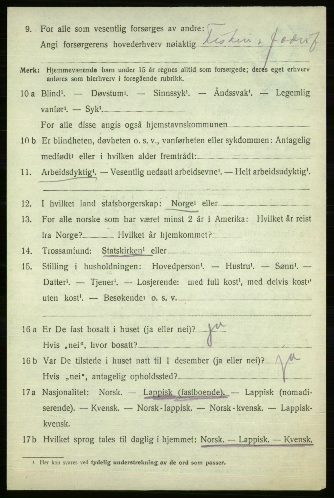 SATØ, 1920 census for Vardø rural district, 1920, p. 2583