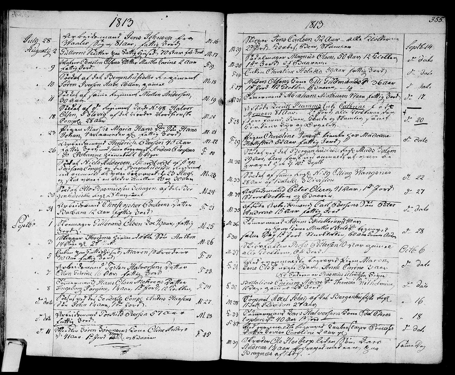 Strømsø kirkebøker, SAKO/A-246/F/Fa/L0010: Parish register (official) no. I 10, 1792-1822, p. 355