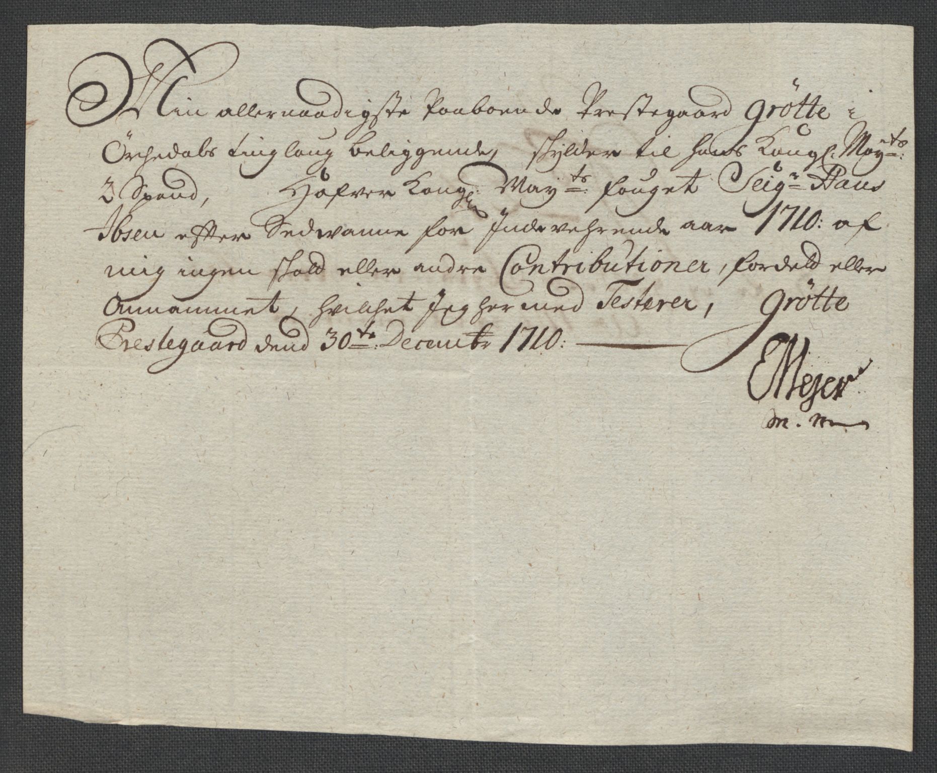 Rentekammeret inntil 1814, Reviderte regnskaper, Fogderegnskap, RA/EA-4092/R60/L3960: Fogderegnskap Orkdal og Gauldal, 1710, p. 324