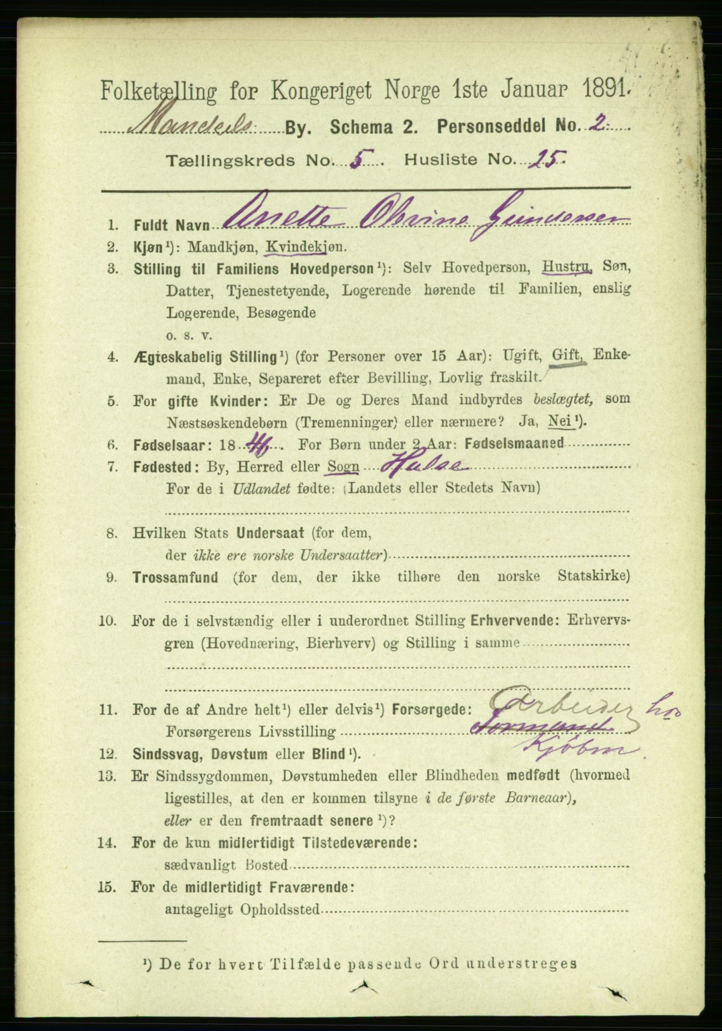 RA, 1891 census for 1002 Mandal, 1891, p. 2046