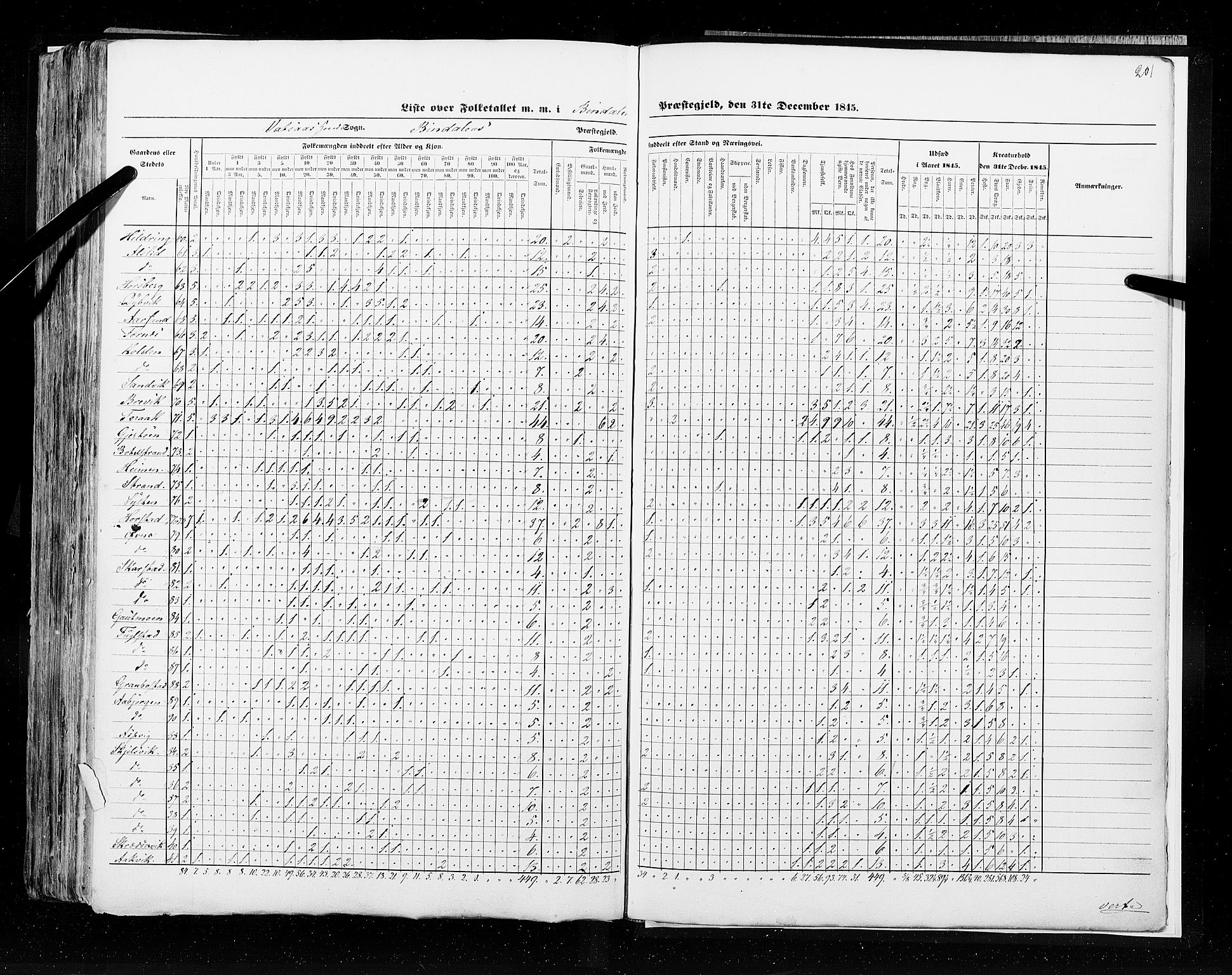 RA, Census 1845, vol. 9A: Nordre Trondhjems amt, 1845, p. 201