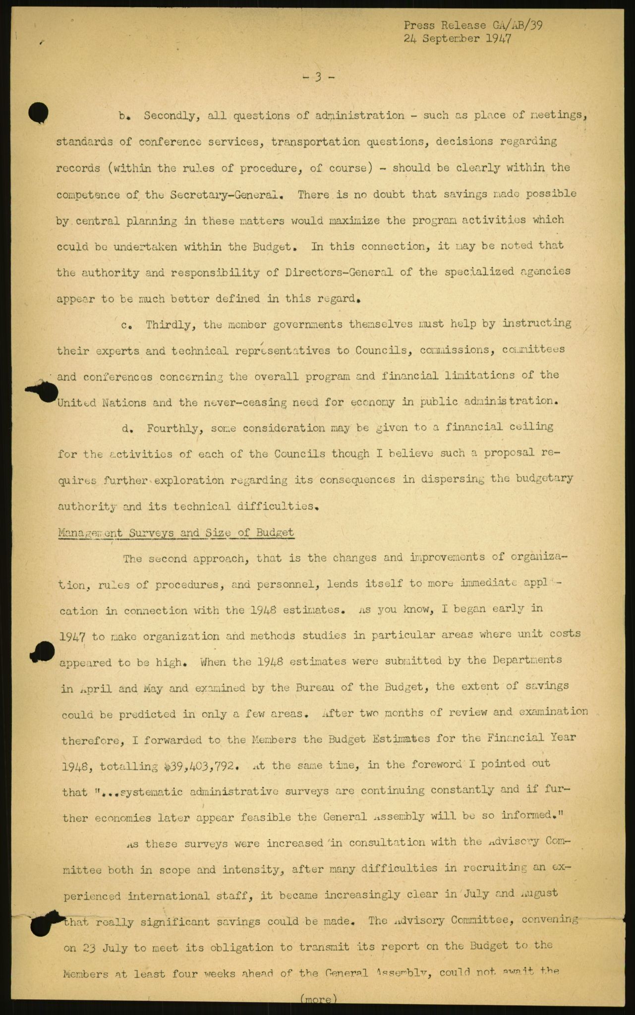 Lie, Trygve, AV/RA-PA-1407/D/L0015: Generalsekretærens papirer., 1947-1952, p. 1026