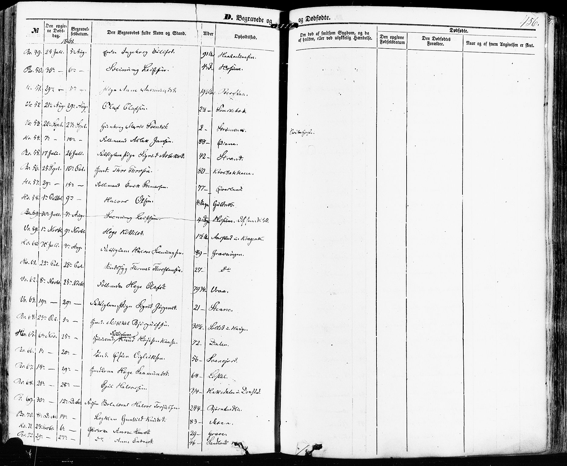 Kviteseid kirkebøker, AV/SAKO-A-276/F/Fa/L0007: Parish register (official) no. I 7, 1859-1881, p. 456