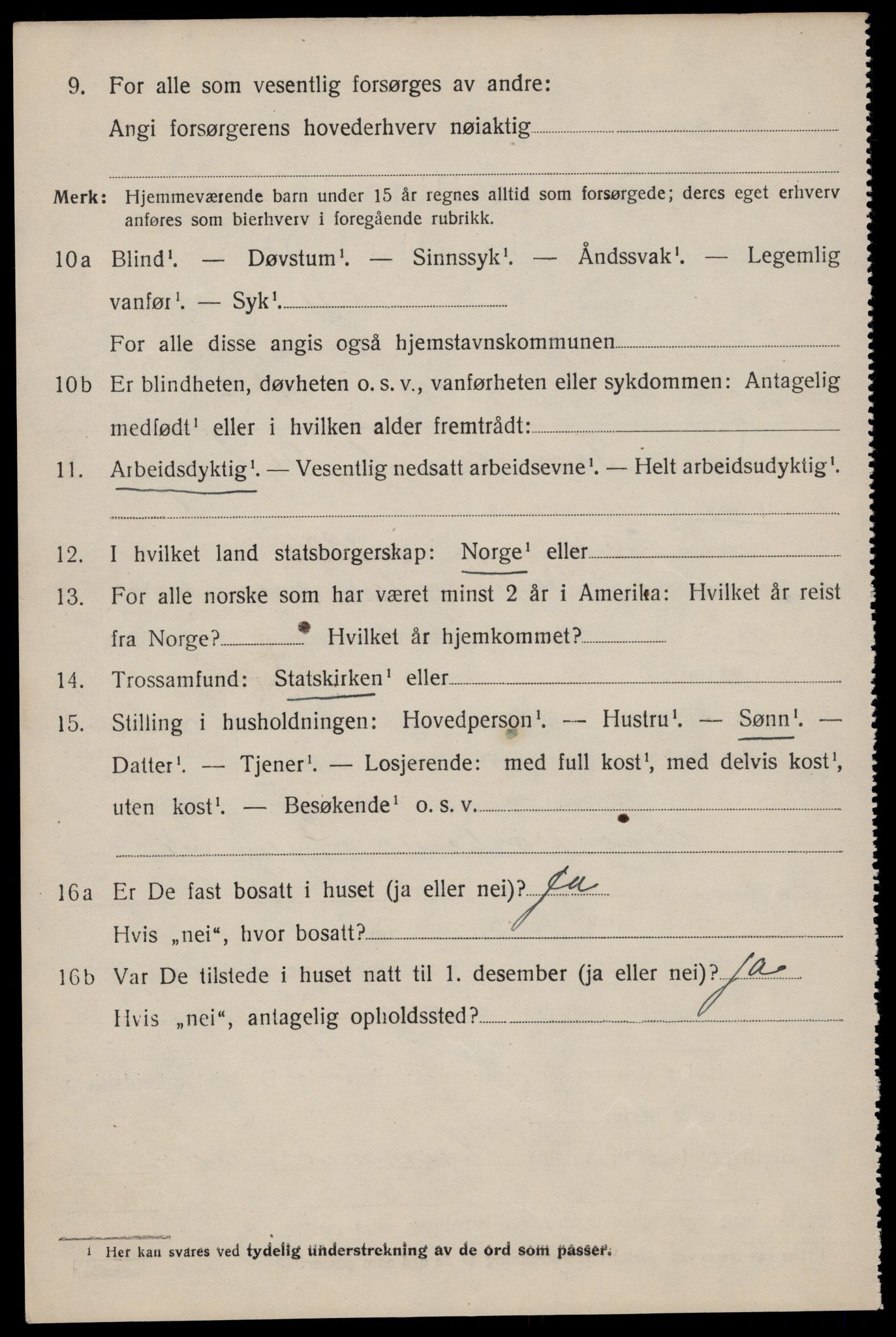 SAST, 1920 census for Heskestad, 1920, p. 2010