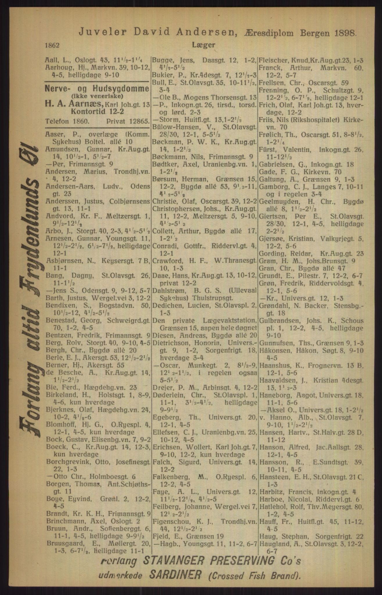 Kristiania/Oslo adressebok, PUBL/-, 1915, p. 1862